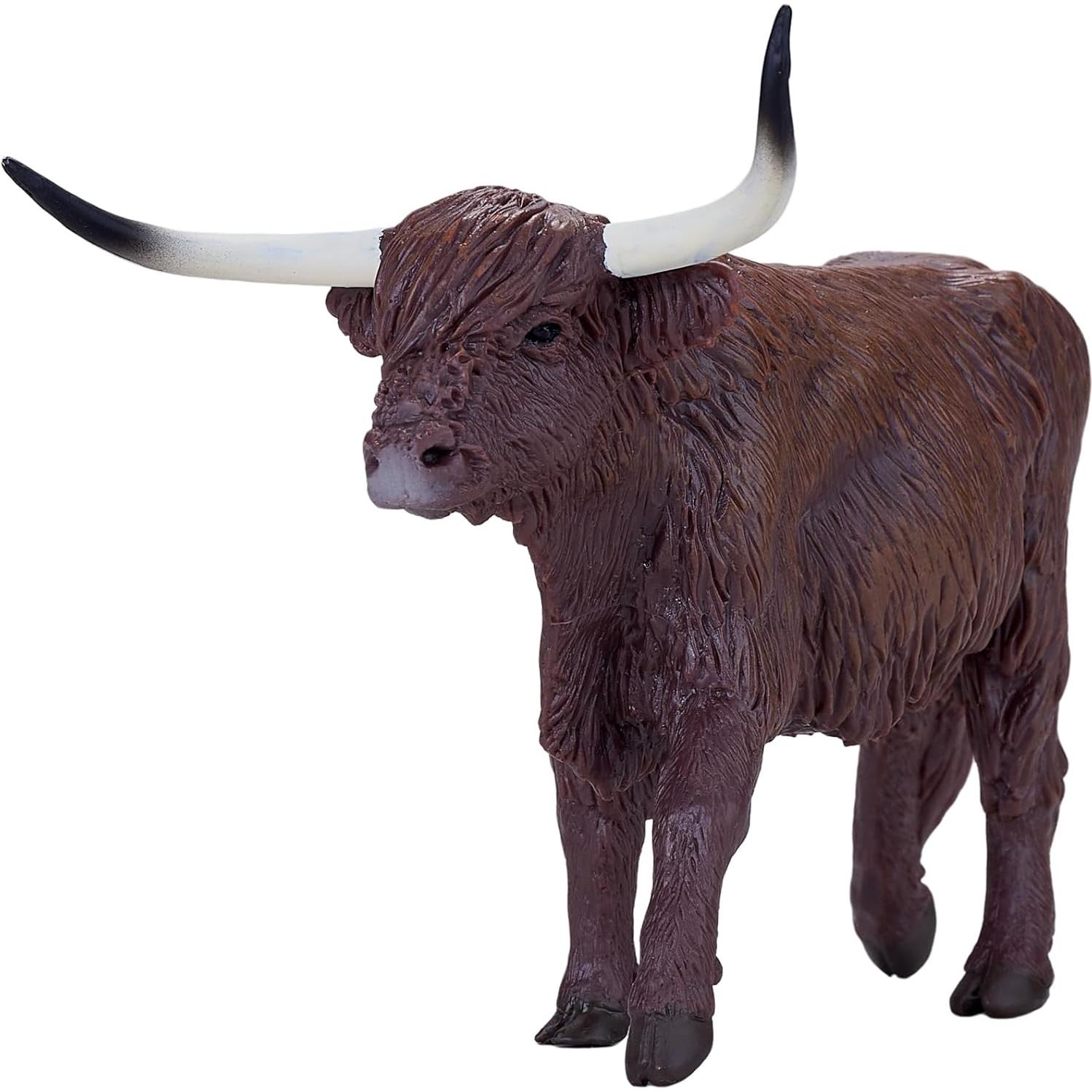 Figura de Vaca de las Tierras Altas MOJO Pintada a Mano