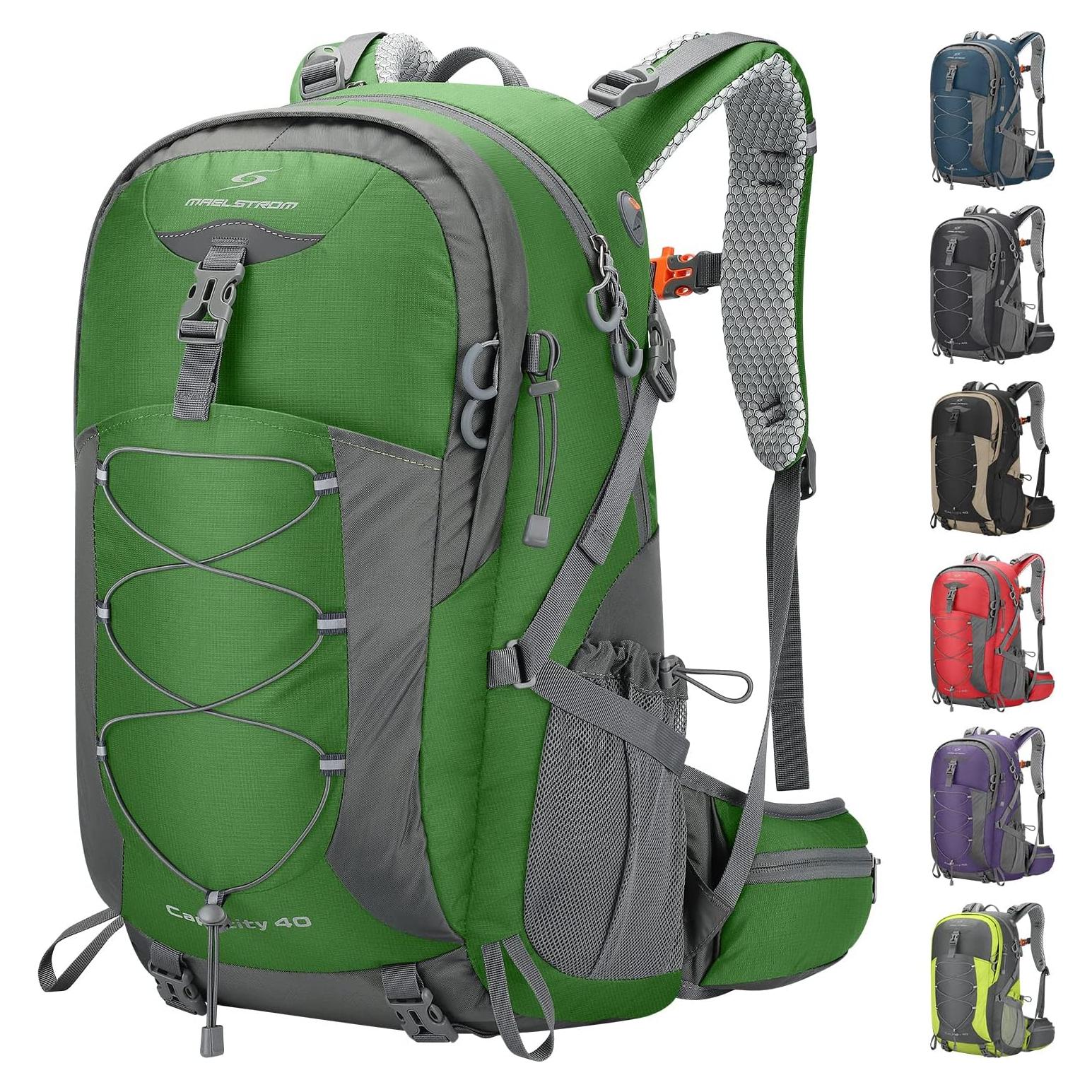 Mochila de Senderismo Maelstrom 40L Impermeable Verde