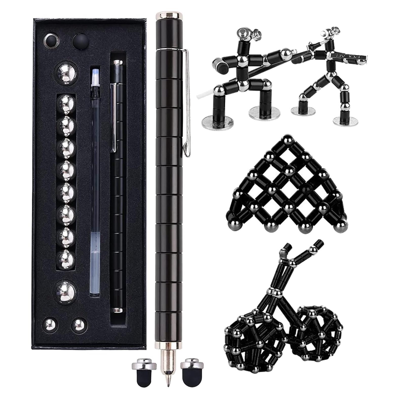 Bolígrafo Antiestrés Magnético Wercow Juguete Creativo Negro