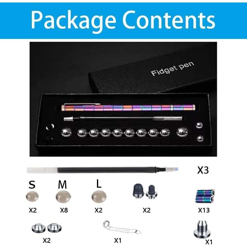 Bolígrafo Antiestrés Magnético Wercow Juguete Creativo Negro