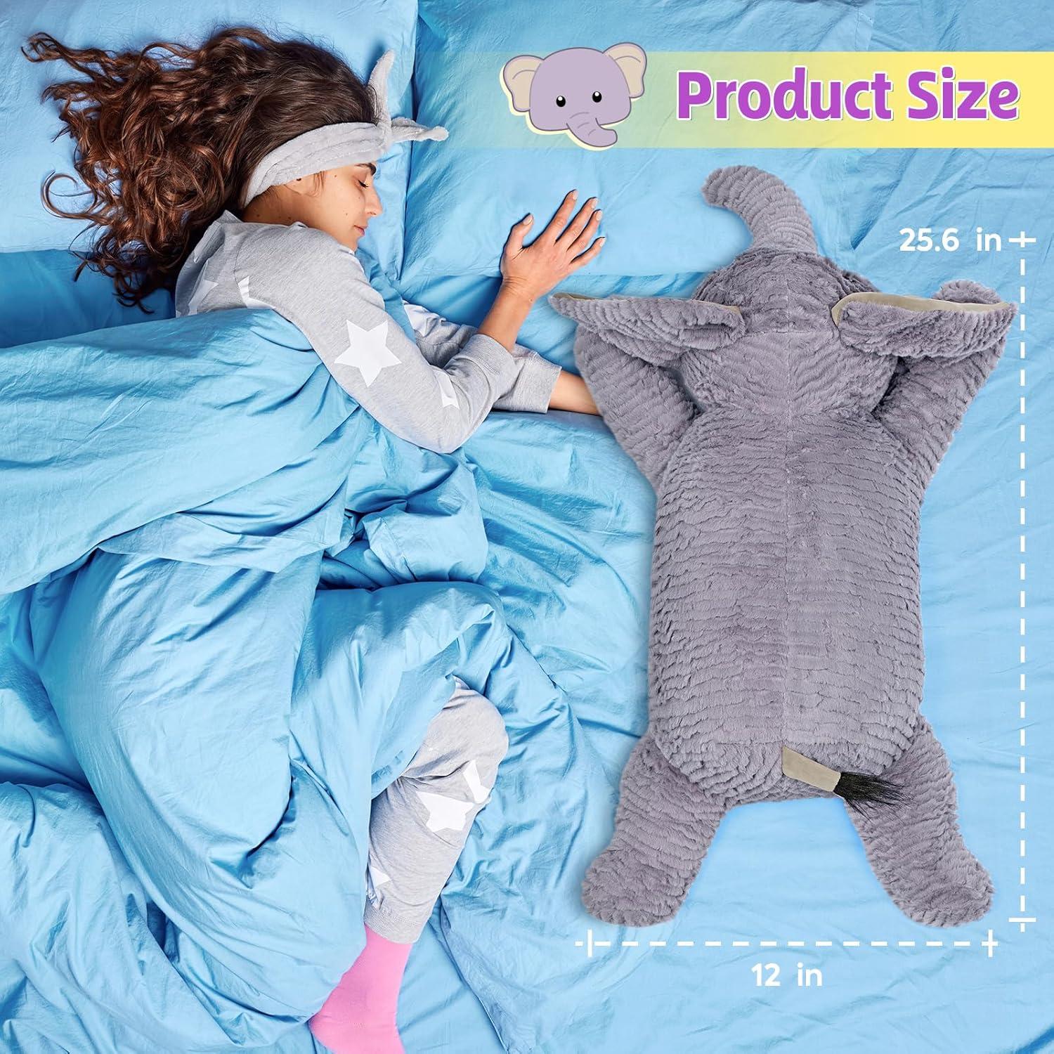 Elefante de Peluche GATO DURAZNO 65 cm 2.3 kg con Peso Realista