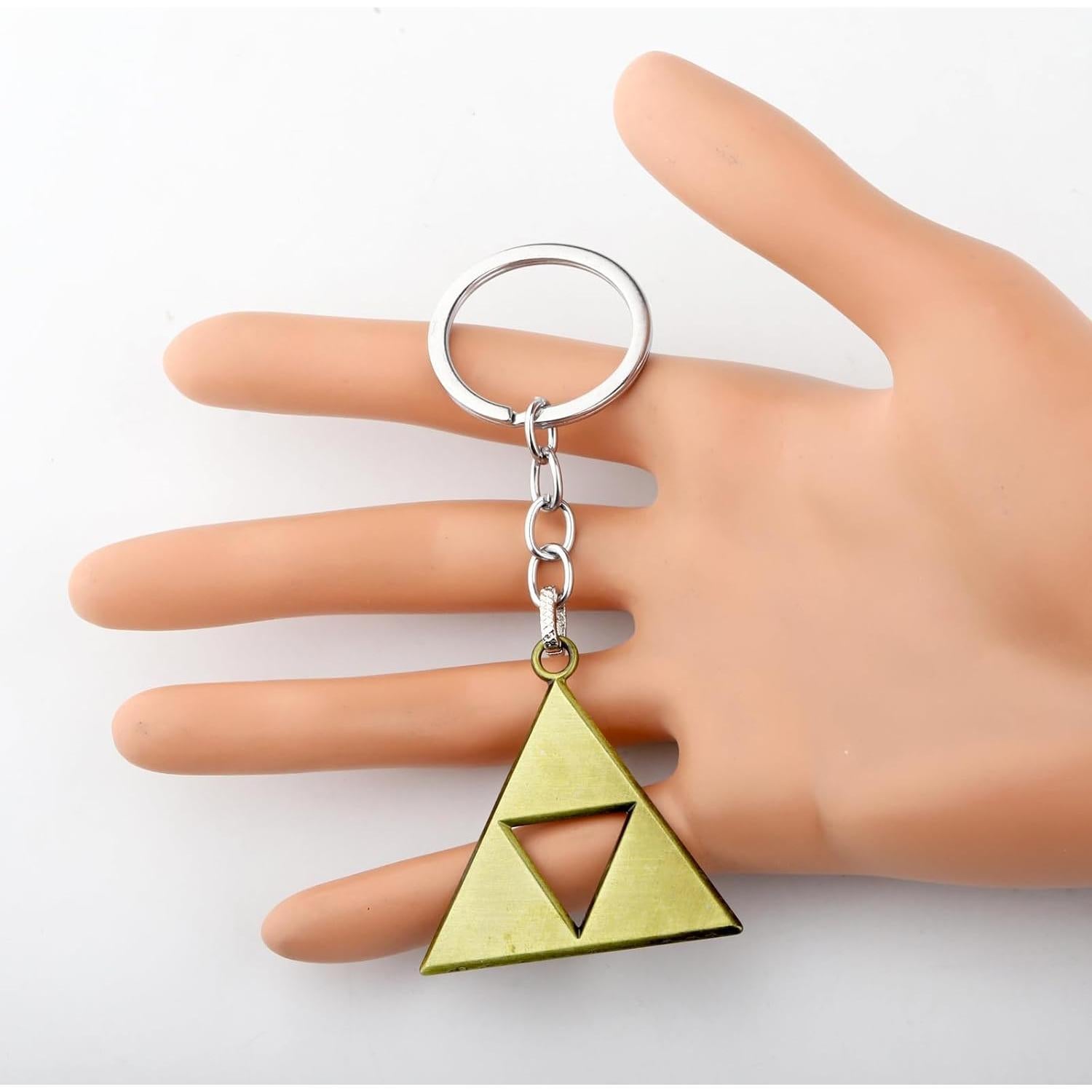 Llavero Triángulo de Acero Inoxidable para Amantes de Videojuegos