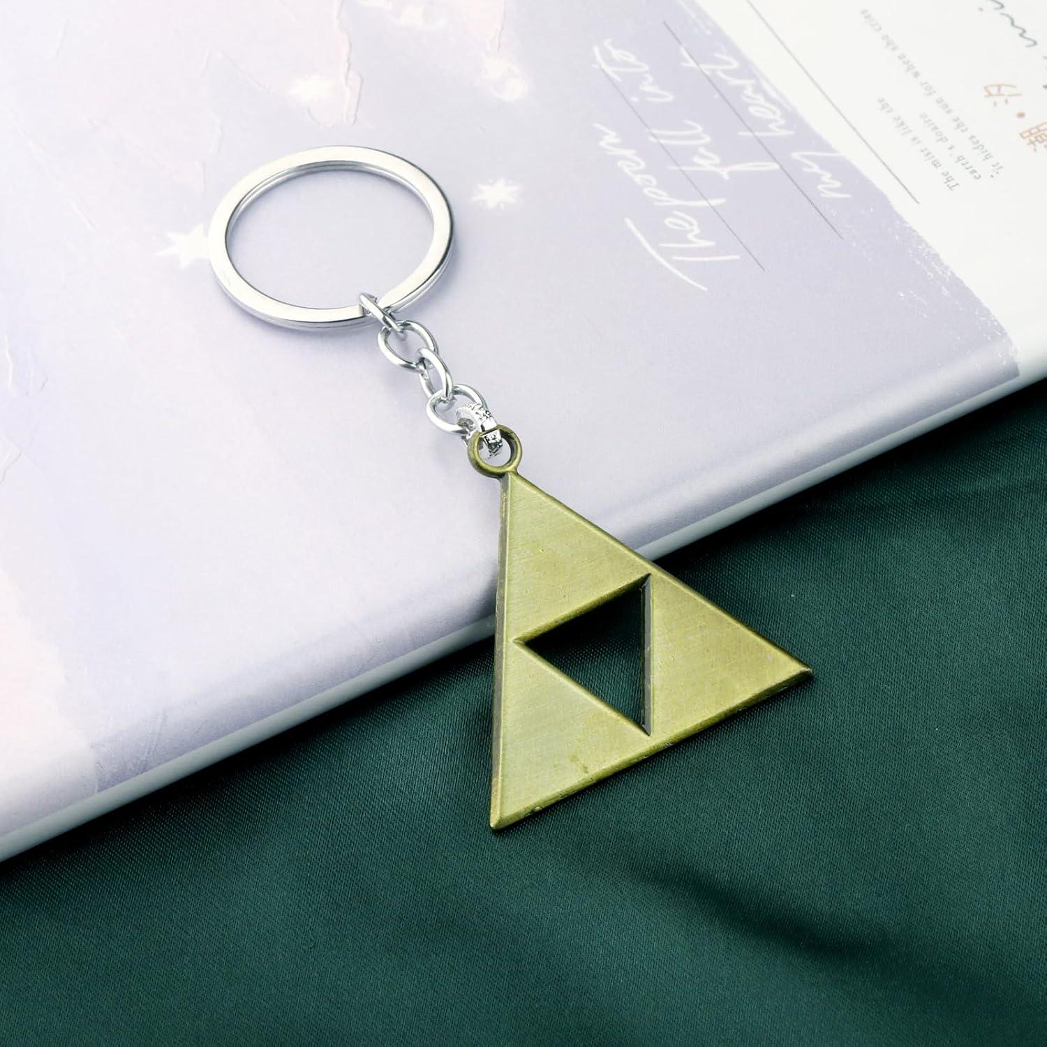 Llavero Triángulo de Acero Inoxidable para Amantes de Videojuegos