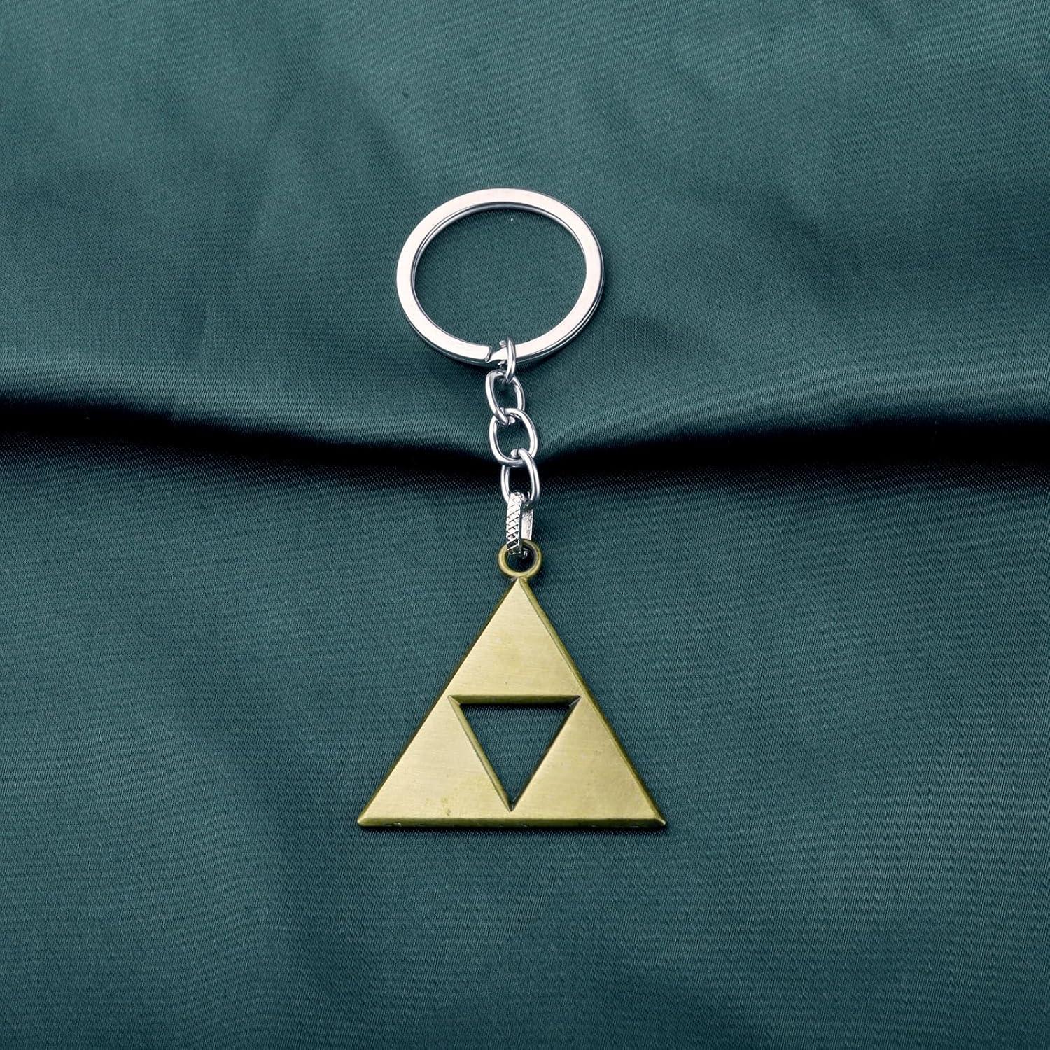 Llavero Triángulo de Acero Inoxidable para Amantes de Videojuegos