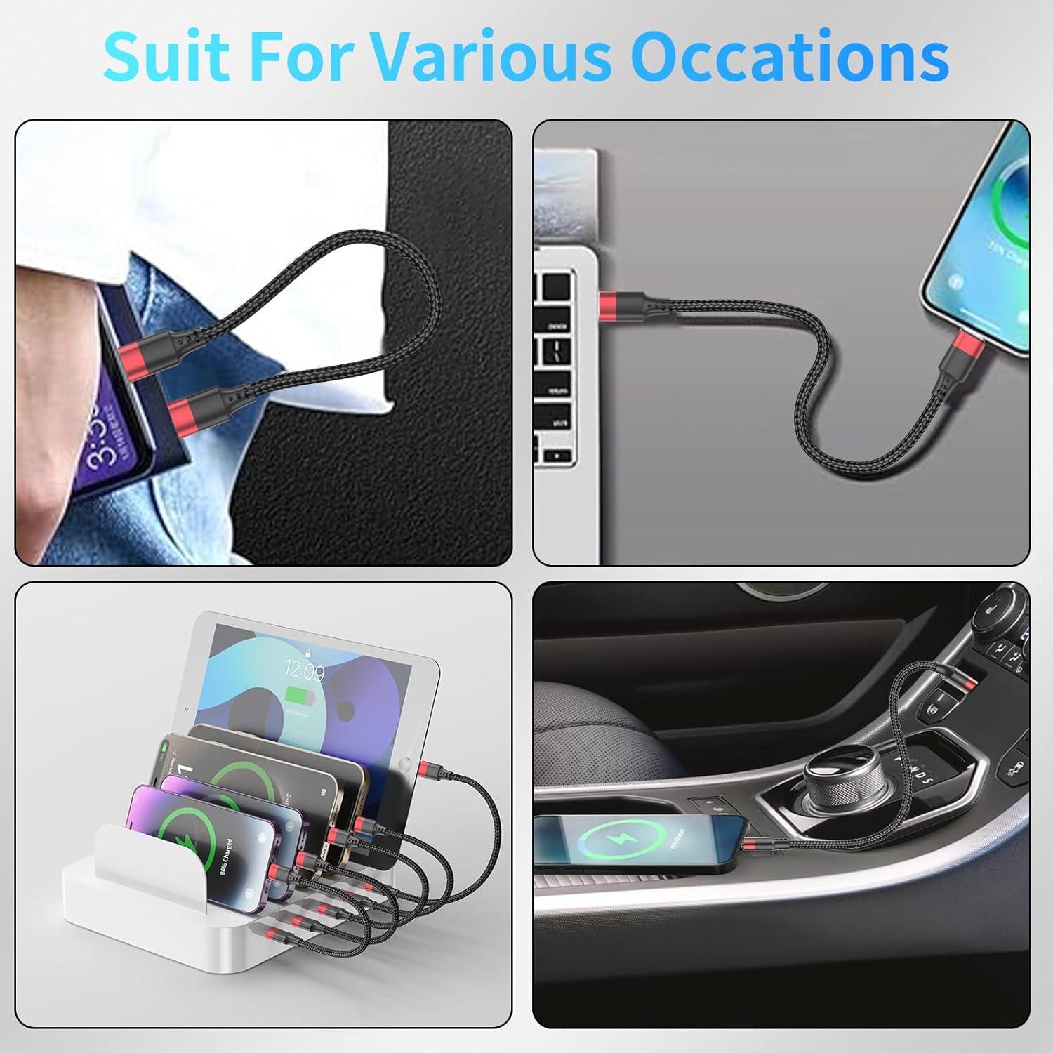 Cable USB C a Lightning 15 cm Bkduice - Paquete de 3 Cables MFi