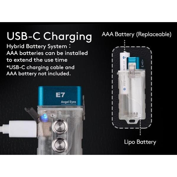 Linterna EDC RovyVon E7 Recargable USB-C 500 Lúmenes Azul