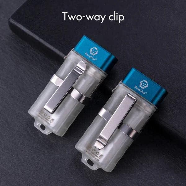 Linterna EDC RovyVon E7 Recargable USB-C 500 Lúmenes Azul