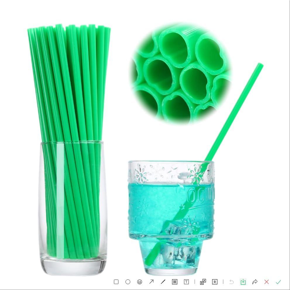 Popotes desechables en forma de corazón YAOSHENG 100 unidades