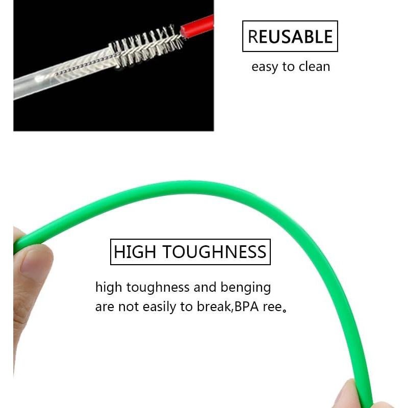 Popotes desechables en forma de corazón YAOSHENG 100 unidades