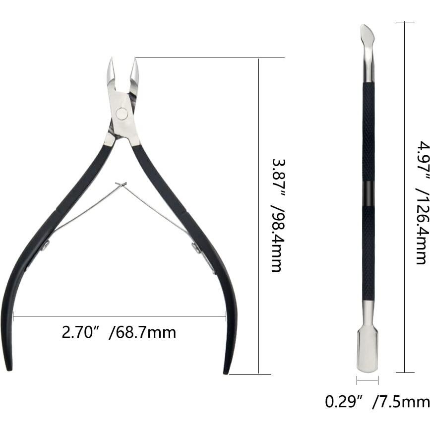 Juego de Cortadores de Cutículas XINMEIWEN 8 Piezas Acero Inoxidable