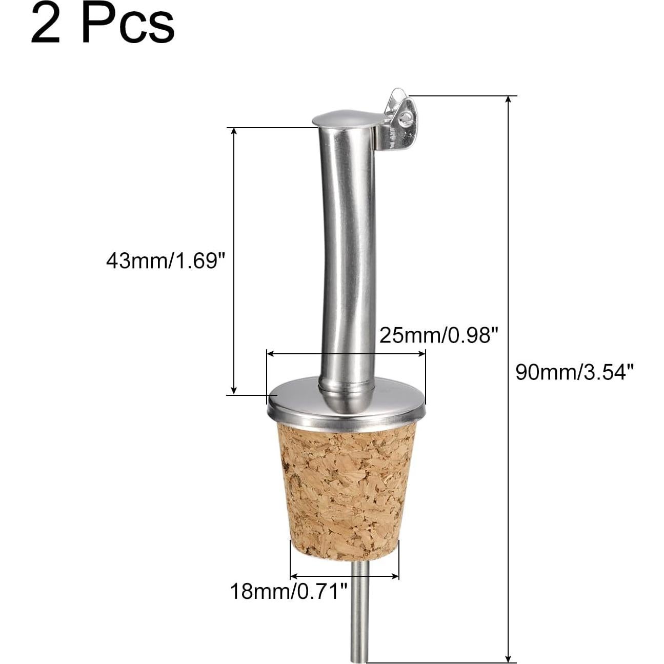 Vertedores de Botellas de Acero Inoxidable uxcell - 2 Piezas