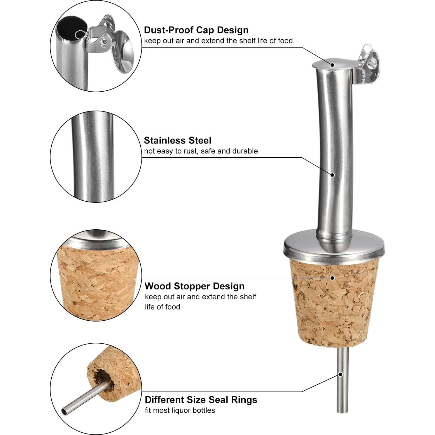 Vertedores de Botellas de Acero Inoxidable uxcell - 2 Piezas