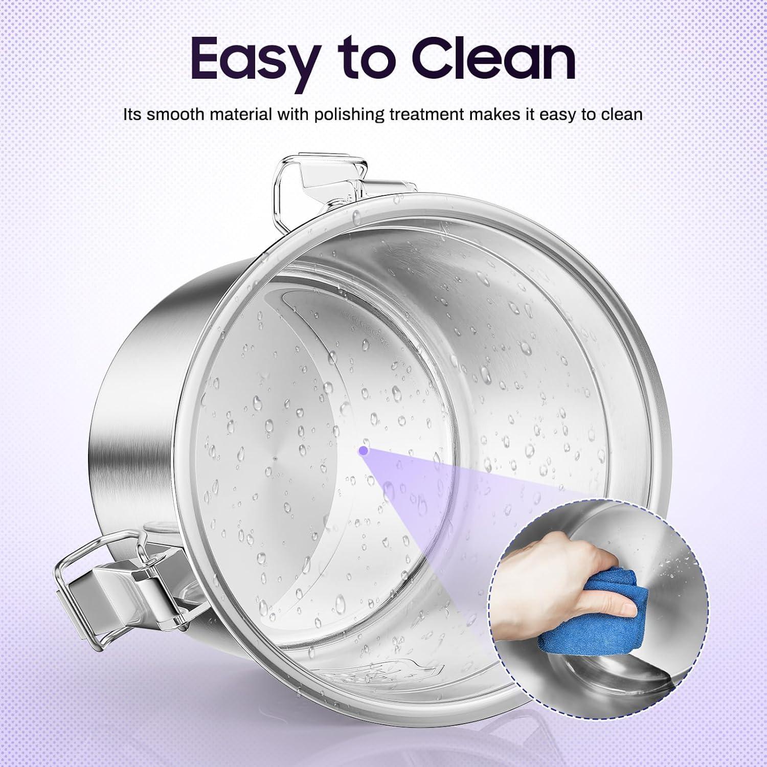 Recipiente Hermético de Acero Inoxidable Fonova 6L para Alimentos