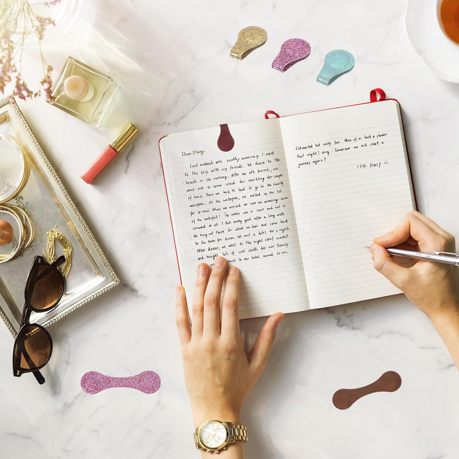 Marcadores Magnéticos de Cuero uxcell - 2 Piezas, Negro