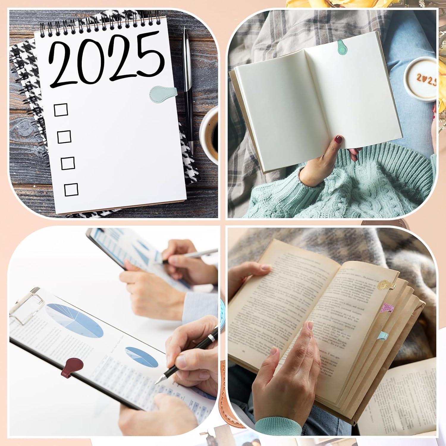 Marcadores Magnéticos de Cuero uxcell - 2 Piezas, Negro