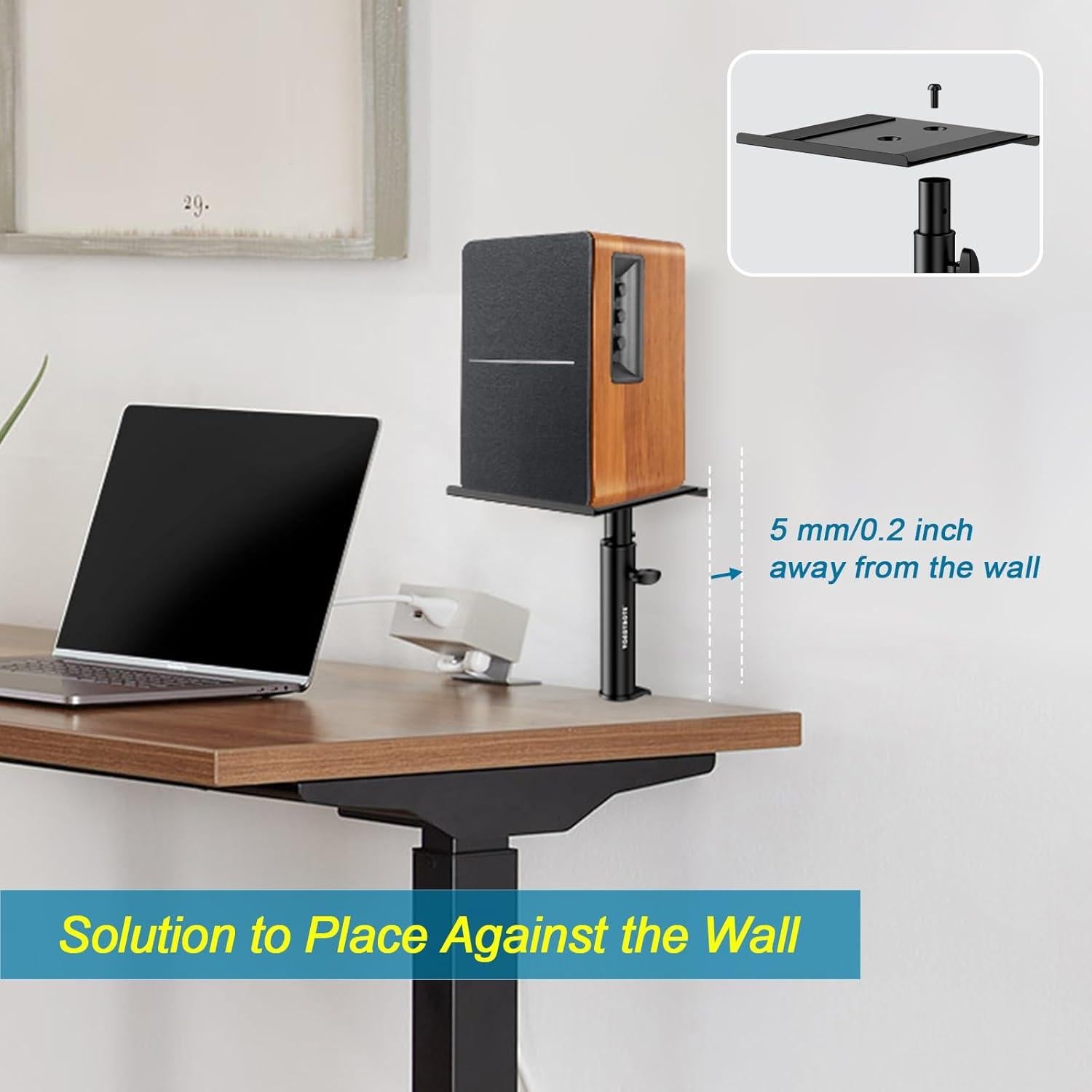 Juego de 2 Soportes de Monitor Vondynote con Abrazadera y Almohadillas