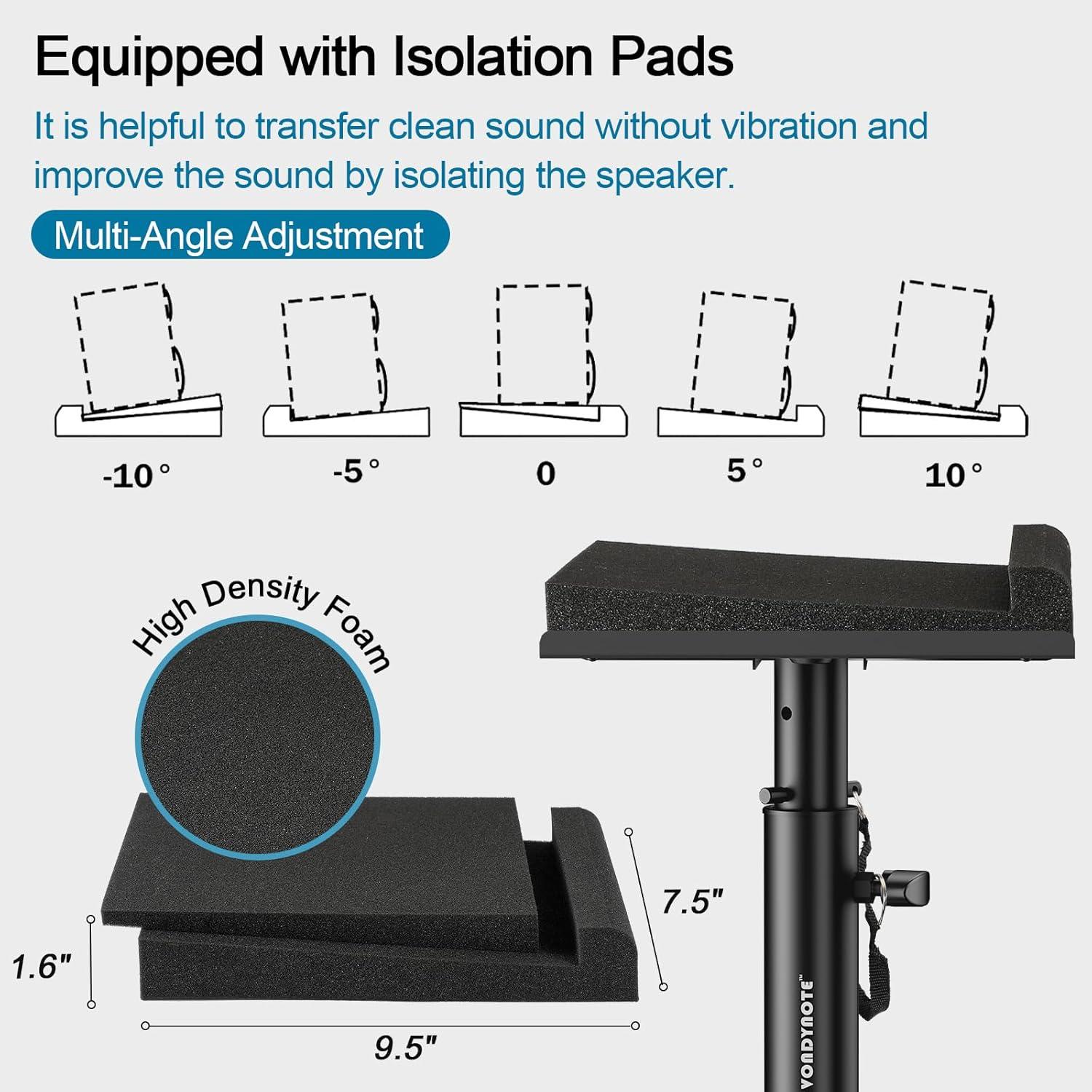 Juego de 2 Soportes de Monitor Vondynote con Abrazadera y Almohadillas