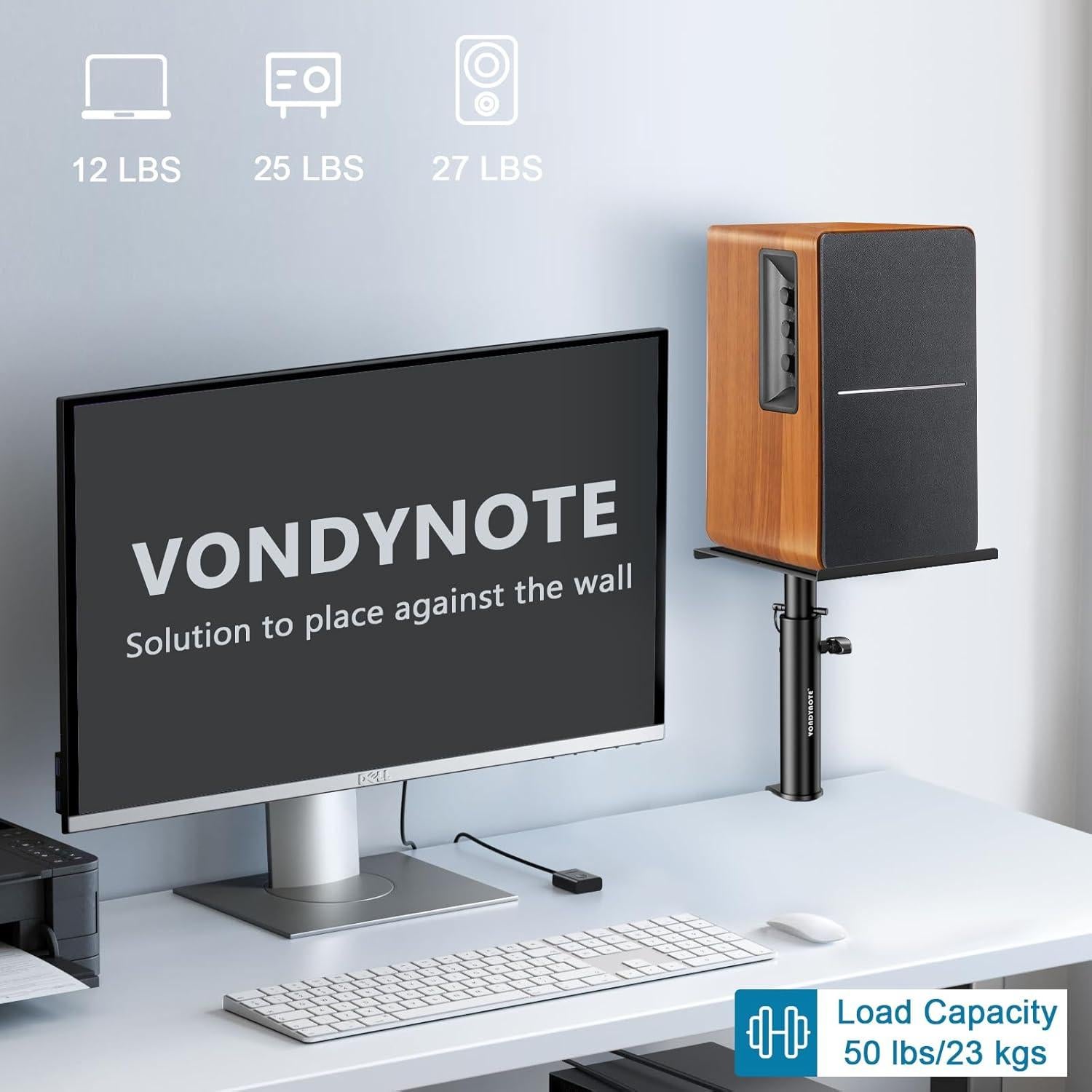Juego de 2 Soportes de Monitor Vondynote con Abrazadera y Almohadillas