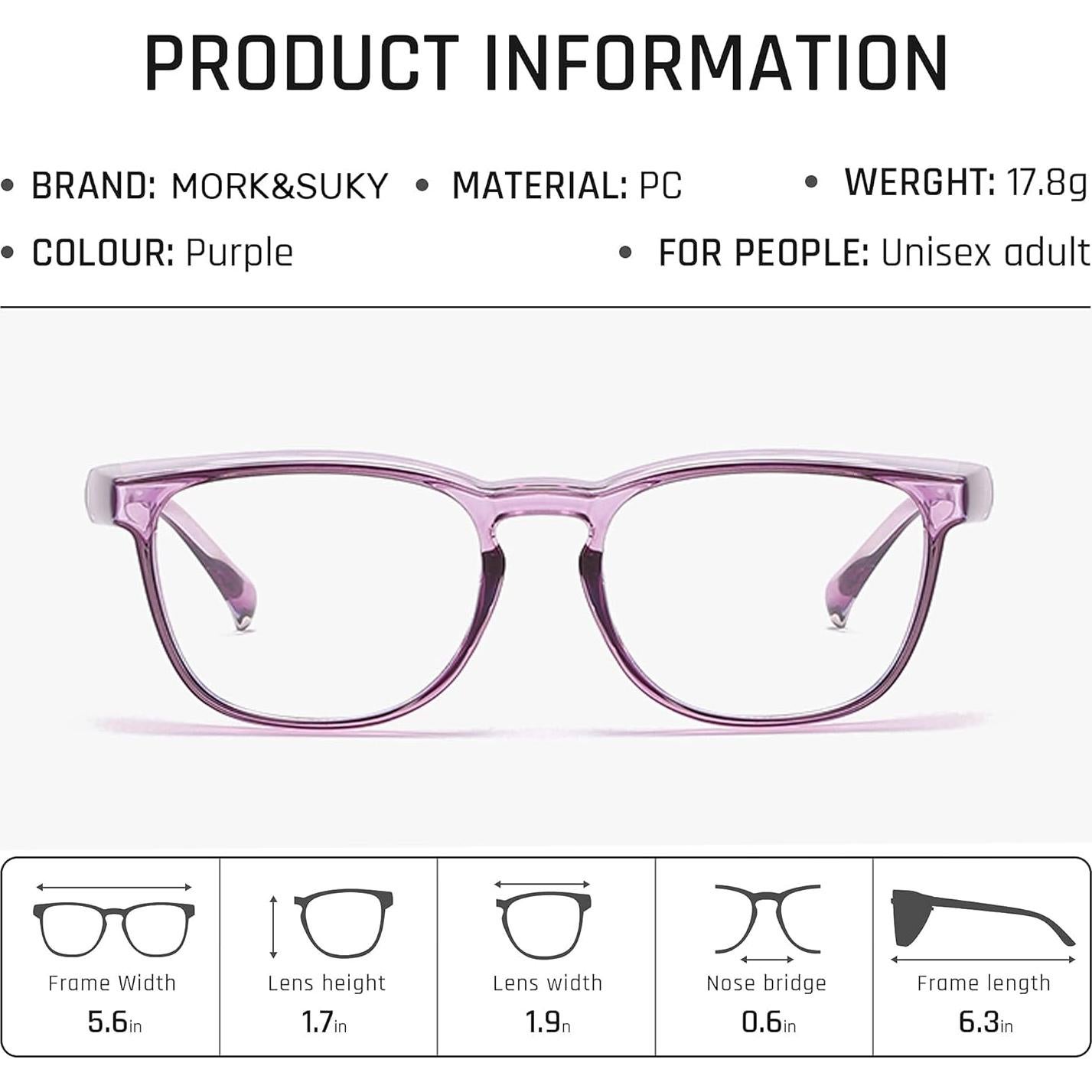 Gafas de Seguridad MORK&SUKY Antivaho Ligeras y Elegantes