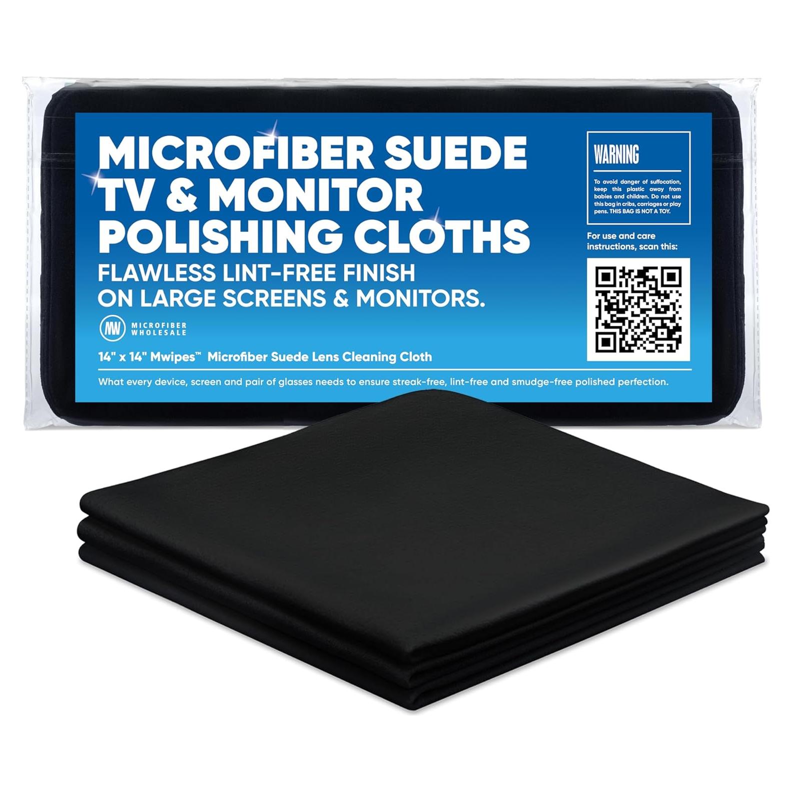 Paño de limpieza Microfiber Wholesale 14x14 Negro 3pk