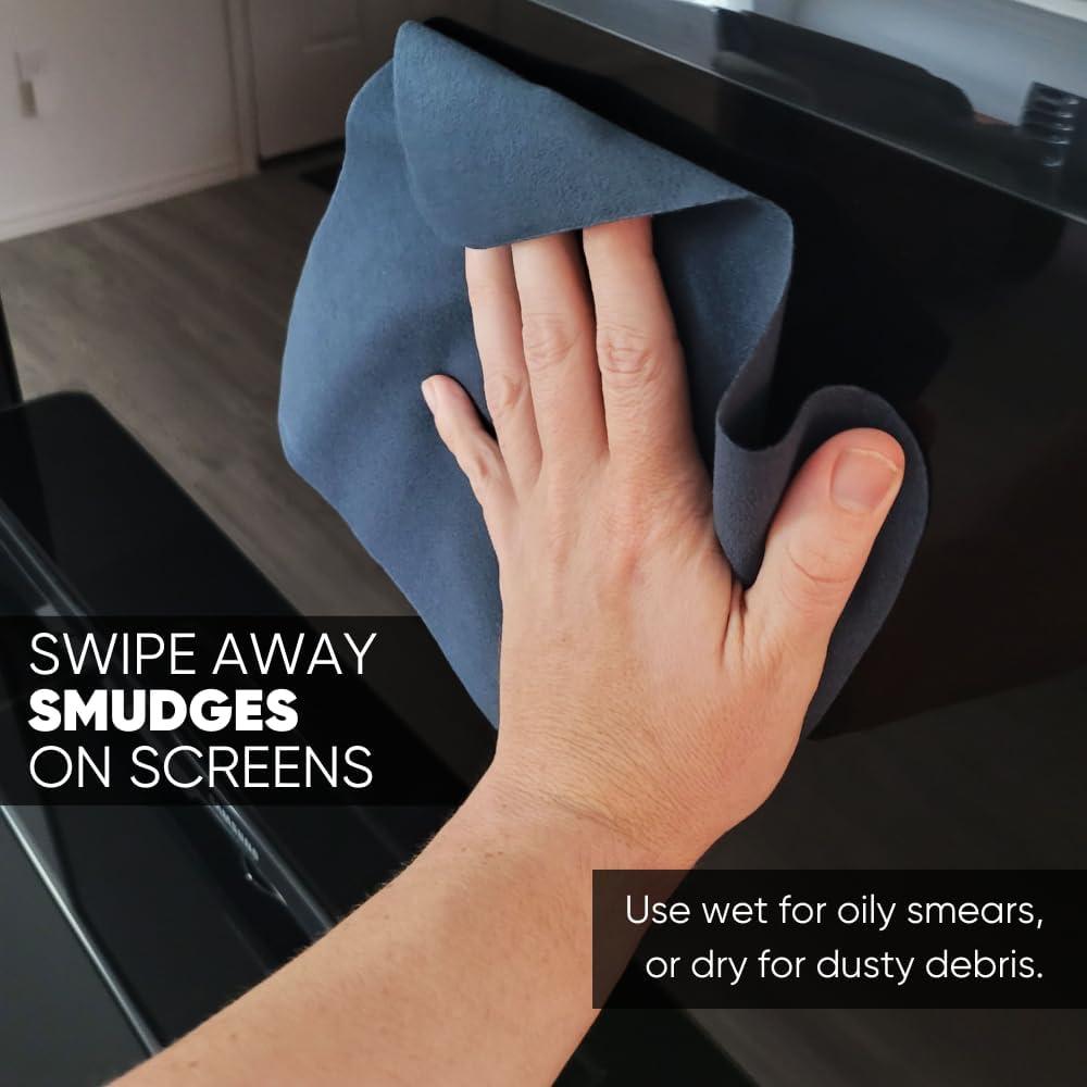 Paño de limpieza Microfiber Wholesale 14x14 Negro 3pk