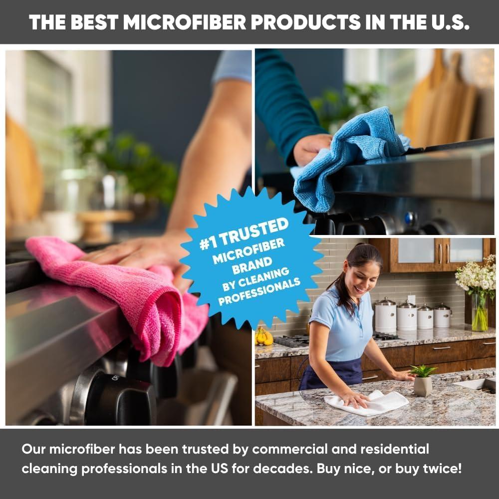 Paño de limpieza Microfiber Wholesale 14x14 Negro 3pk