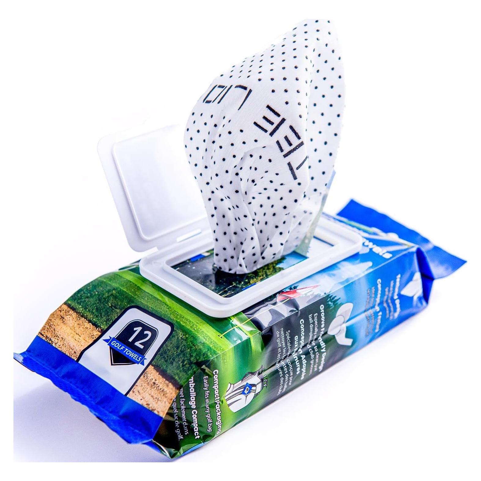 Toalla de Golf Desechable TEE LION - Microfibra Gruesa 12 Unidades