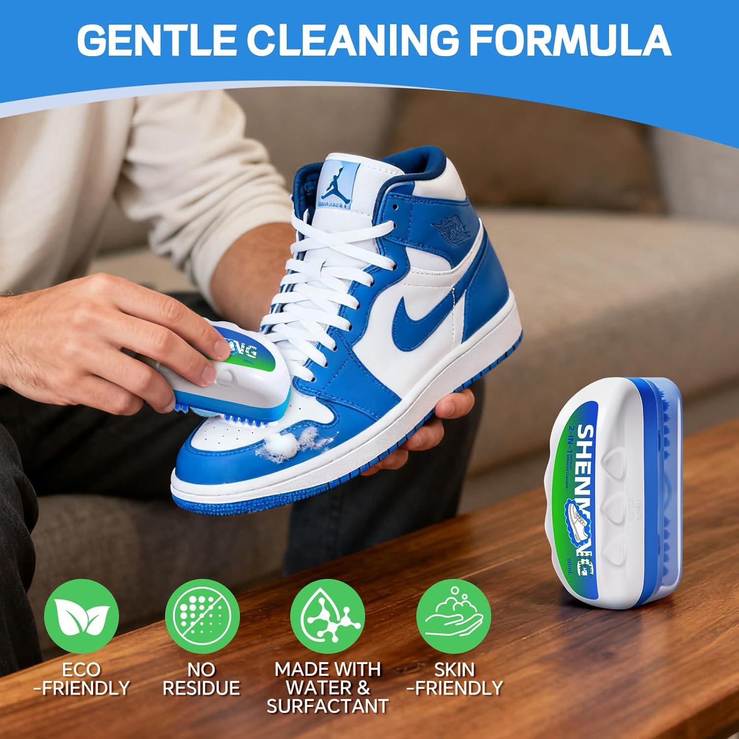 Kit Limpiador de Zapatos SHENMENG 80 mL Espuma Sin Agua