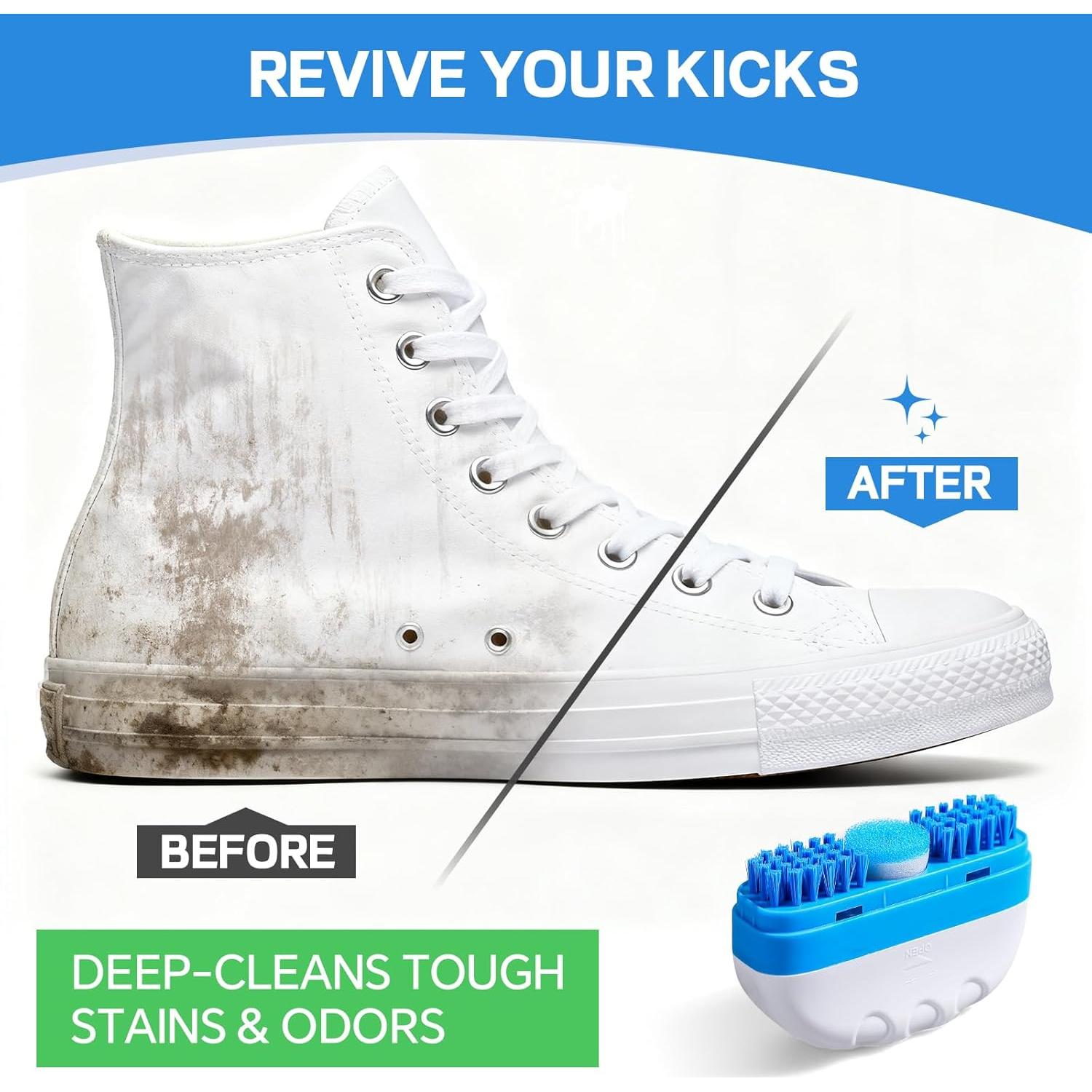 Kit Limpiador de Zapatos SHENMENG 80 mL Espuma Sin Agua