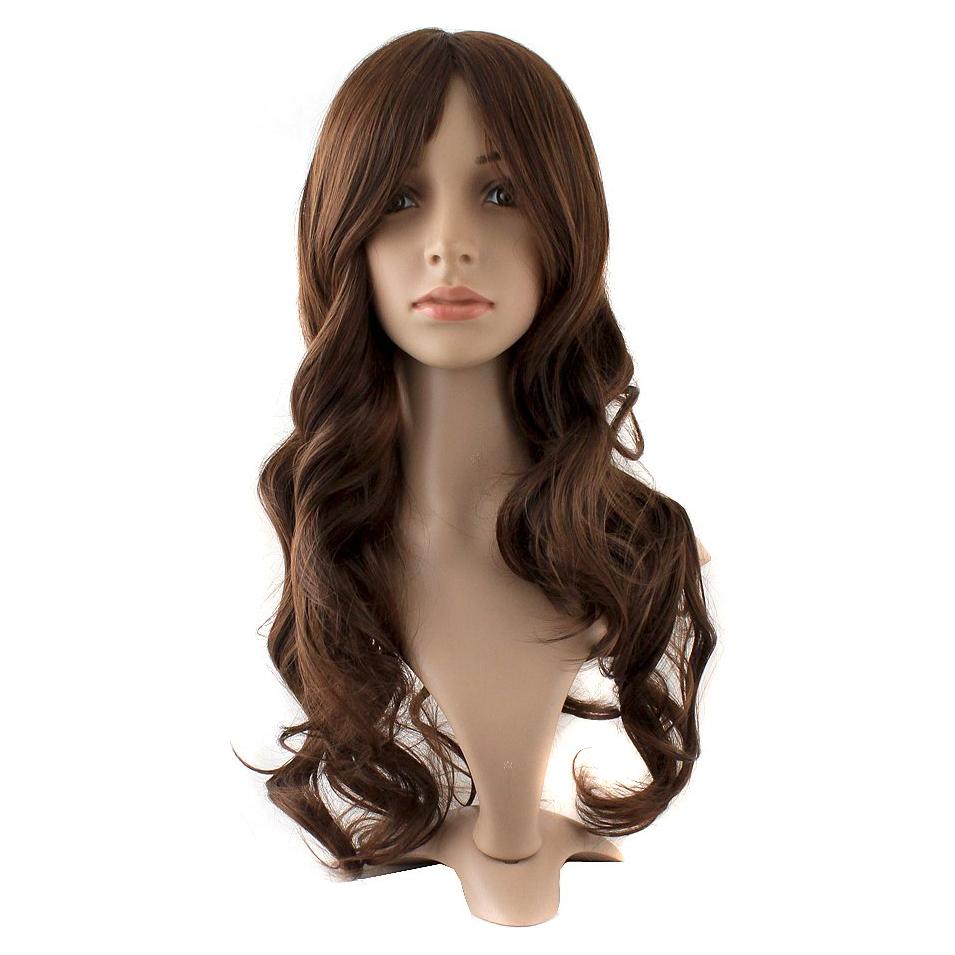 Peluca Larga Ondulada MapofBeauty 60cm Sintética Marrón