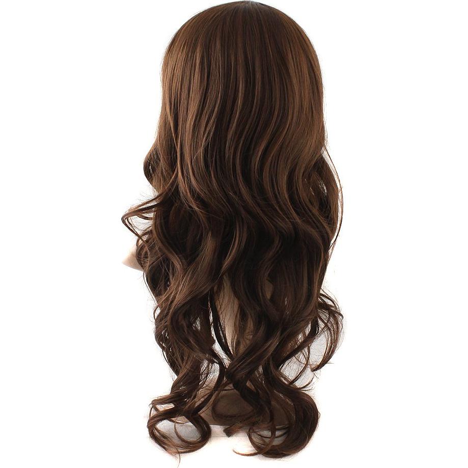 Peluca Larga Ondulada MapofBeauty 60cm Sintética Marrón