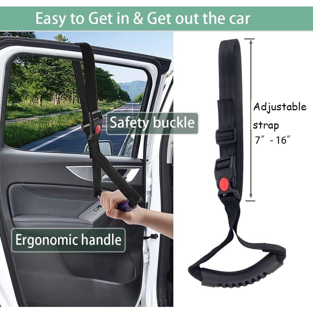 Asistente de Agarre KAKKOII para Manija de Auto - 2 Correas Ajustables