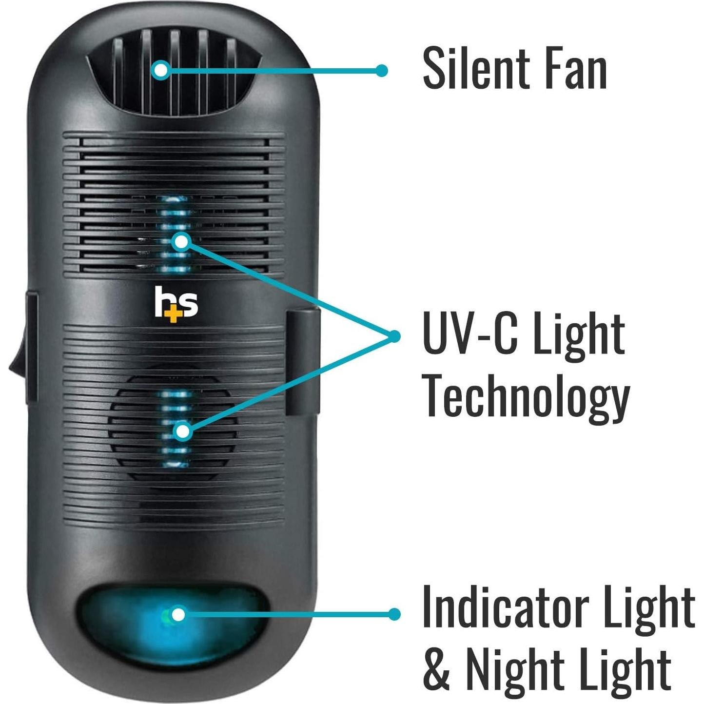 Purificador de Aire HealthSmart UV-C Portátil 27.87 m²