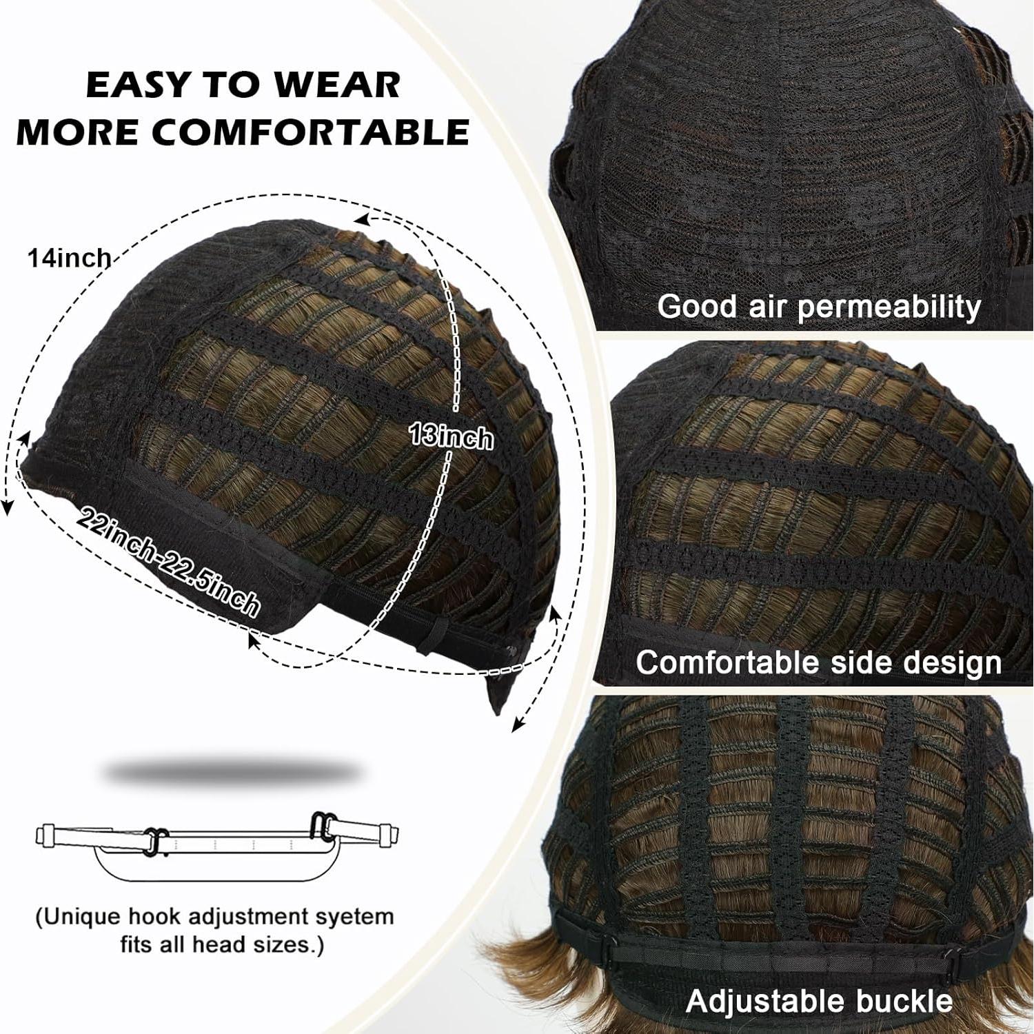 Peluca Corta Marrón DDHAIR Sintética Realista para Hombres