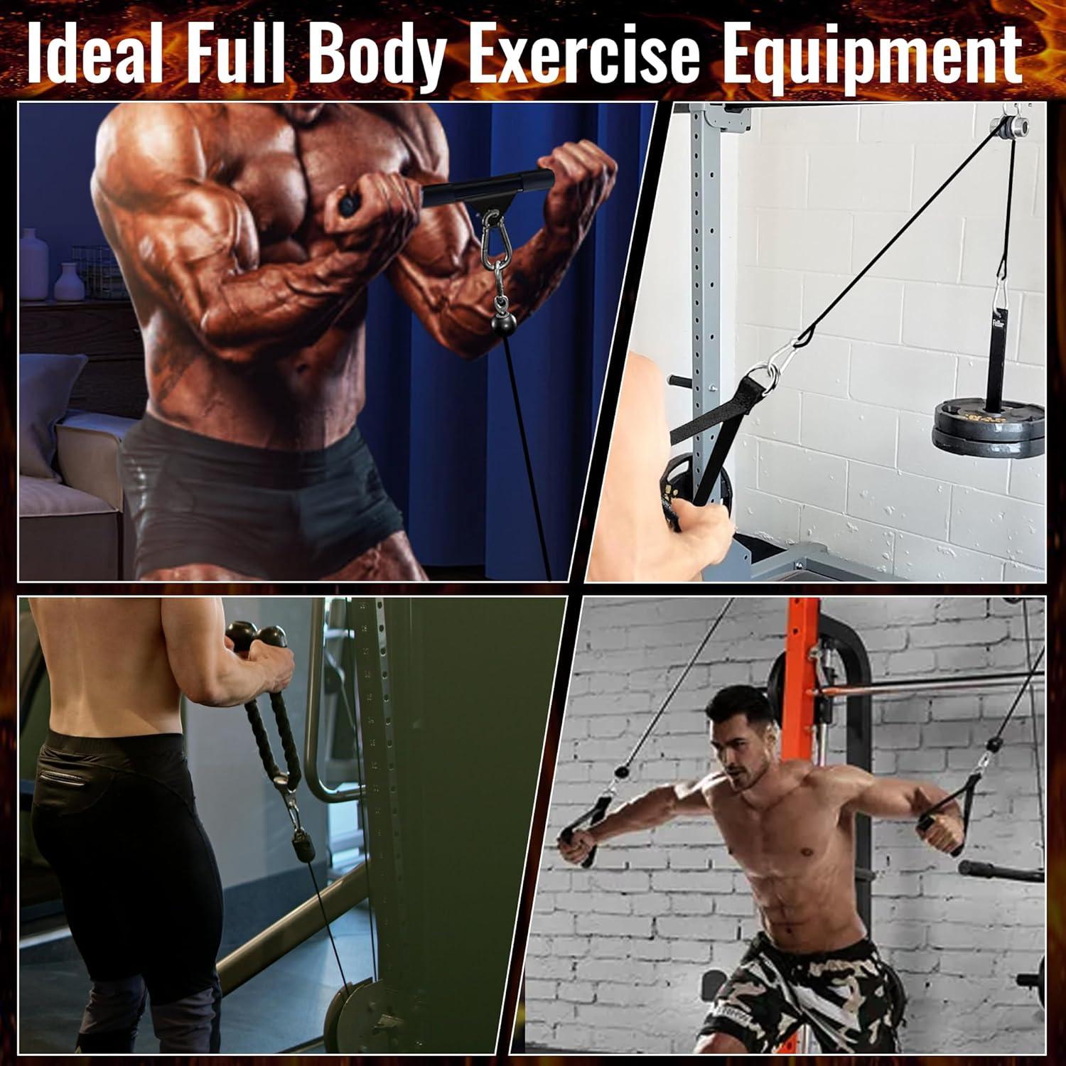 Sistema de Poleas de Cable ASIEIT 13PCS para Gimnasio en Casa