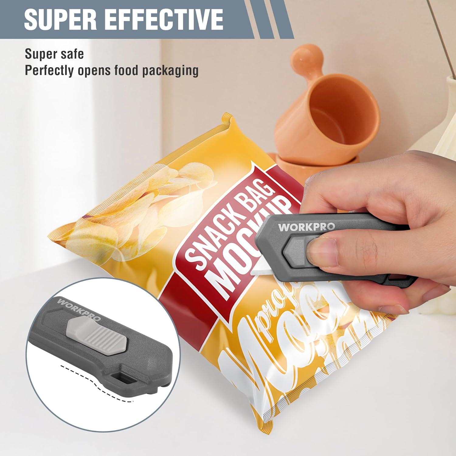 Cortador de Caja Cerámico WORKPRO Mini 7.6cm con Cuchillas Extra