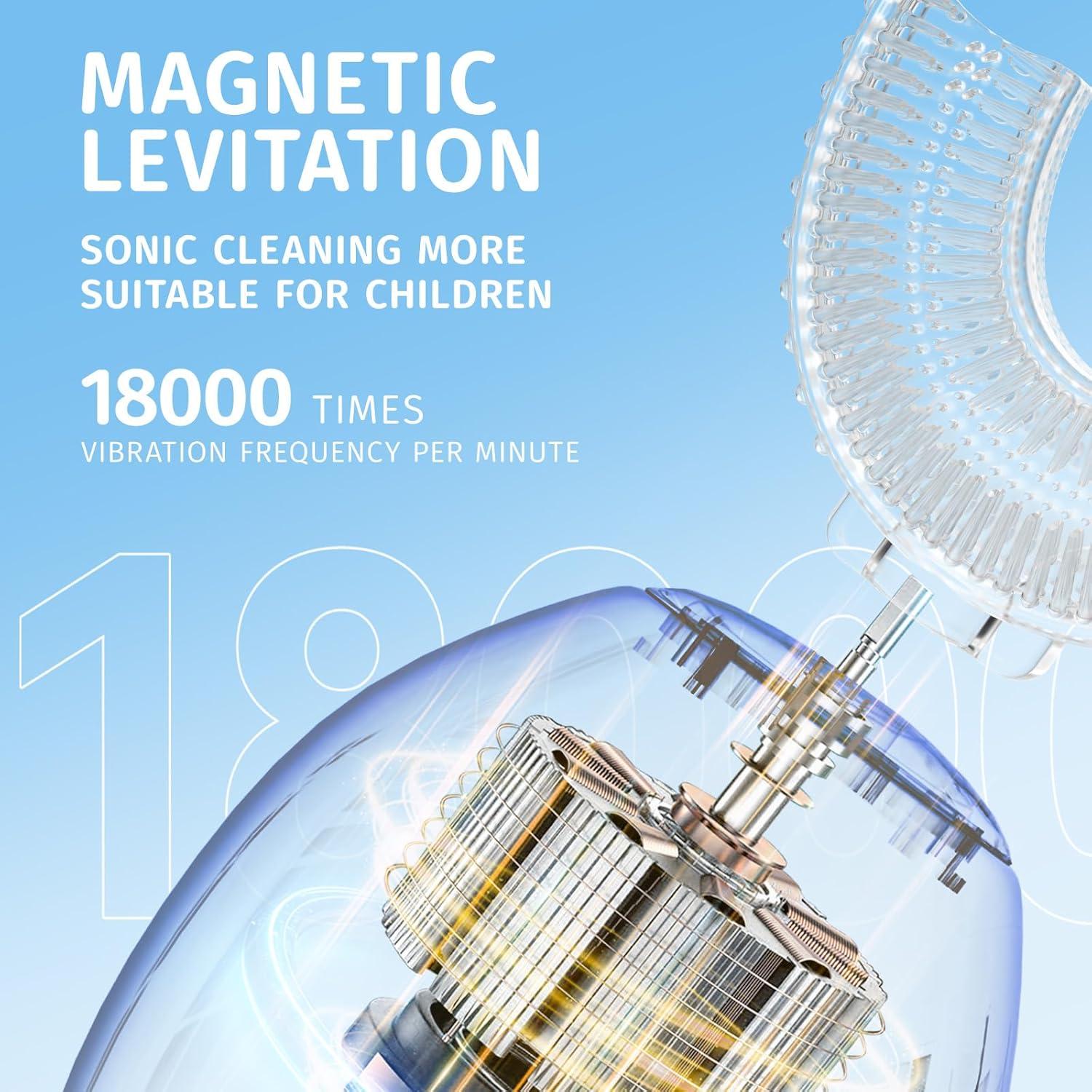 Cepillo de dientes eléctrico infantil Yeklike, IPX7, 360° dinosaurio