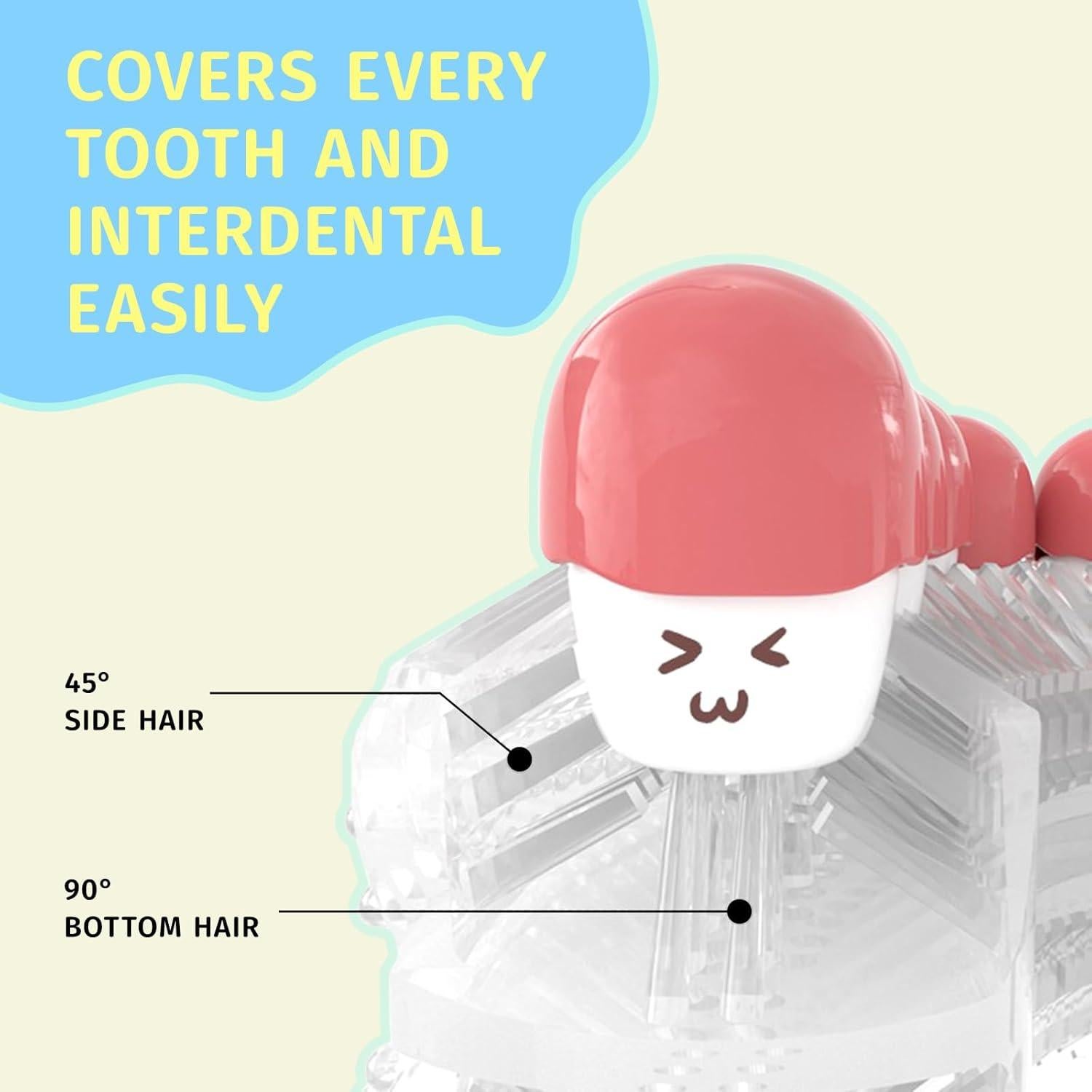 Cepillo de dientes eléctrico infantil Yeklike, IPX7, 360° dinosaurio