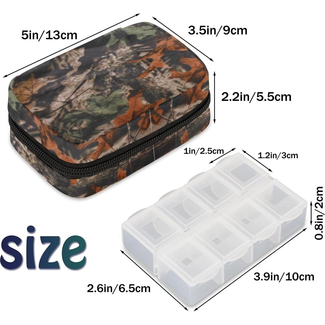 Caja de Pastillas Pequeña Pardick Camuflaje Bosque 13x9x5.5cm