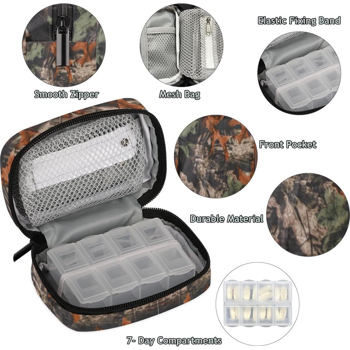 Caja de Pastillas Pequeña Pardick Camuflaje Bosque 13x9x5.5cm