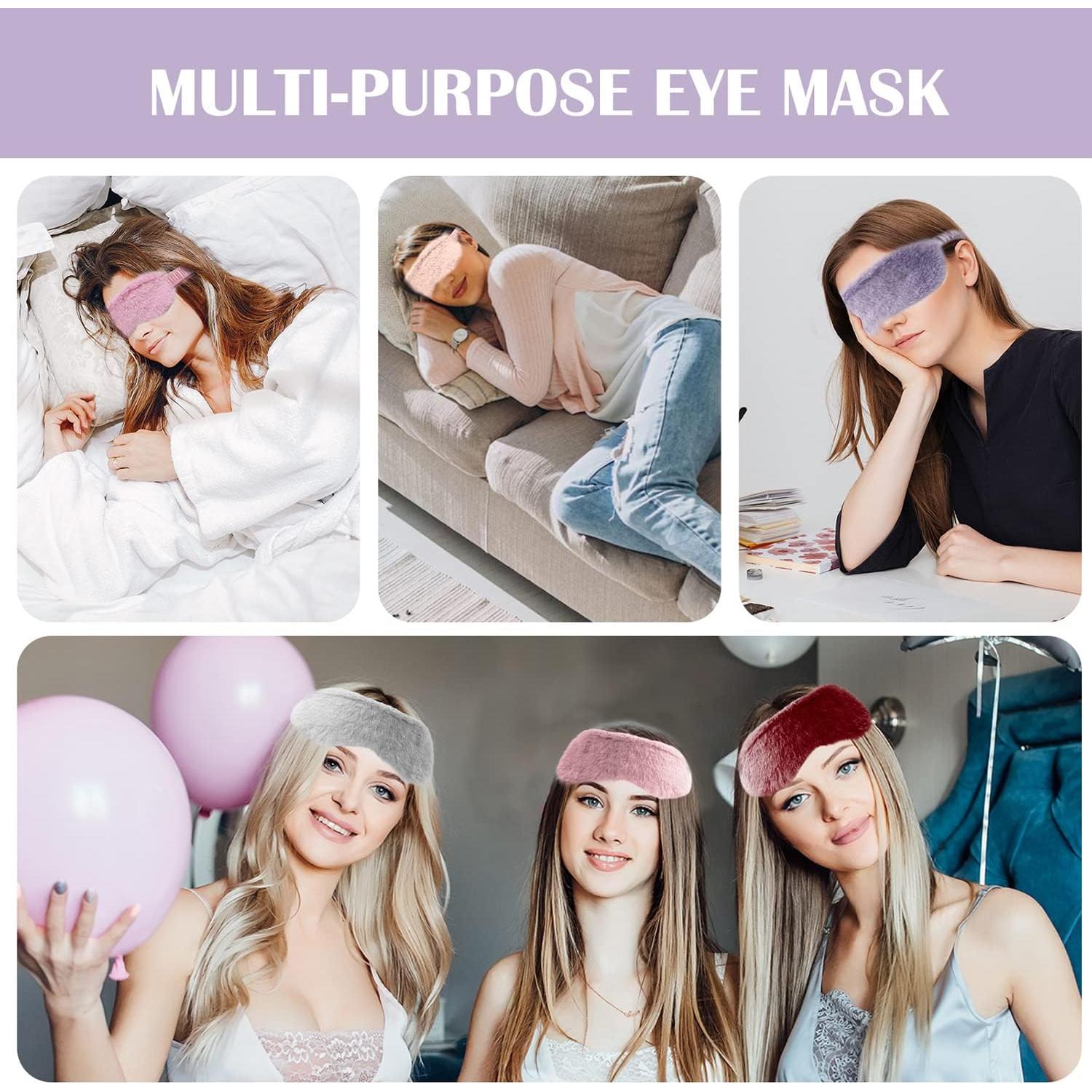 Máscaras de Ojos RAYNAG 4 Piezas Suaves Antifaz para Dormir