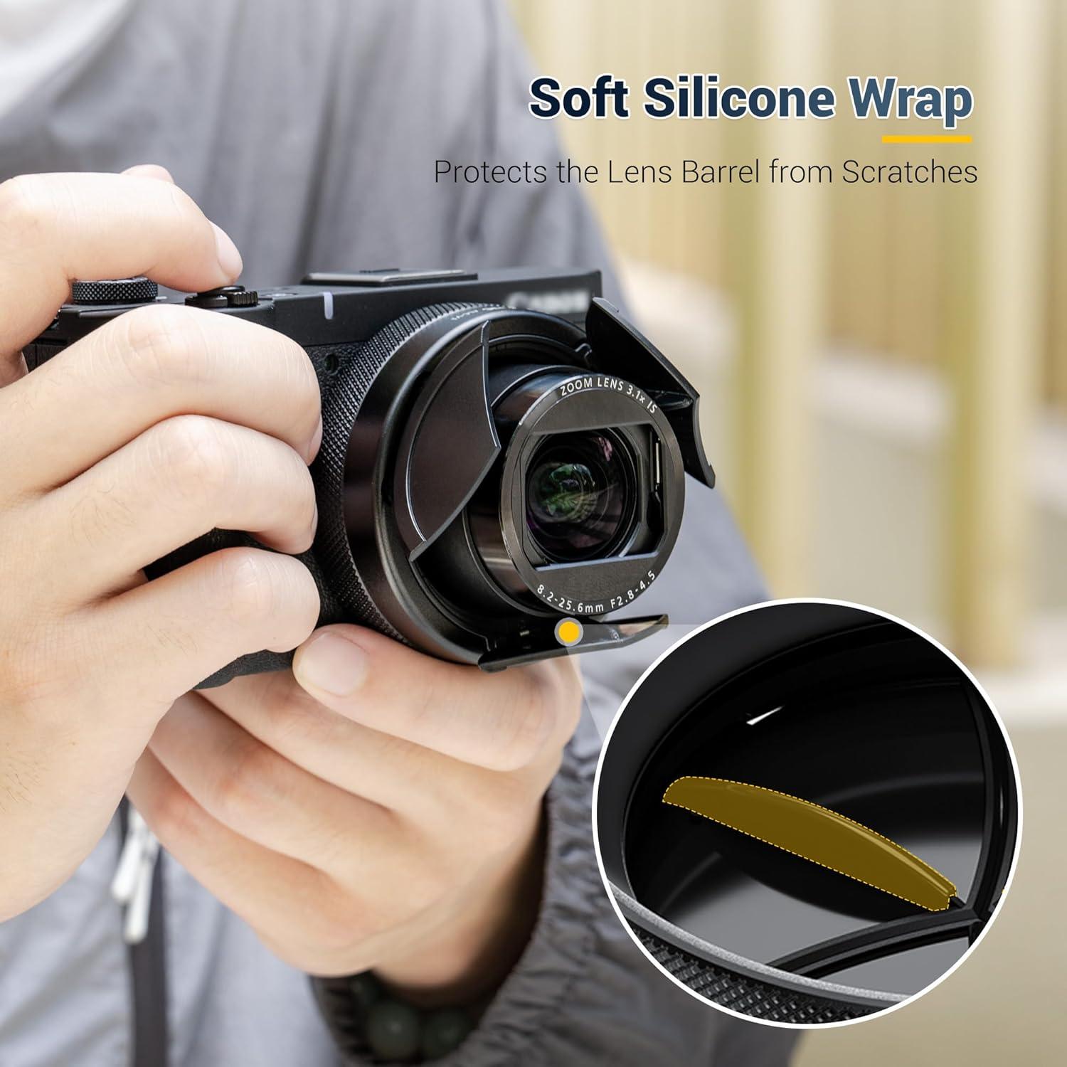 Cubierta de lente automática JJC para Canon PowerShot V1