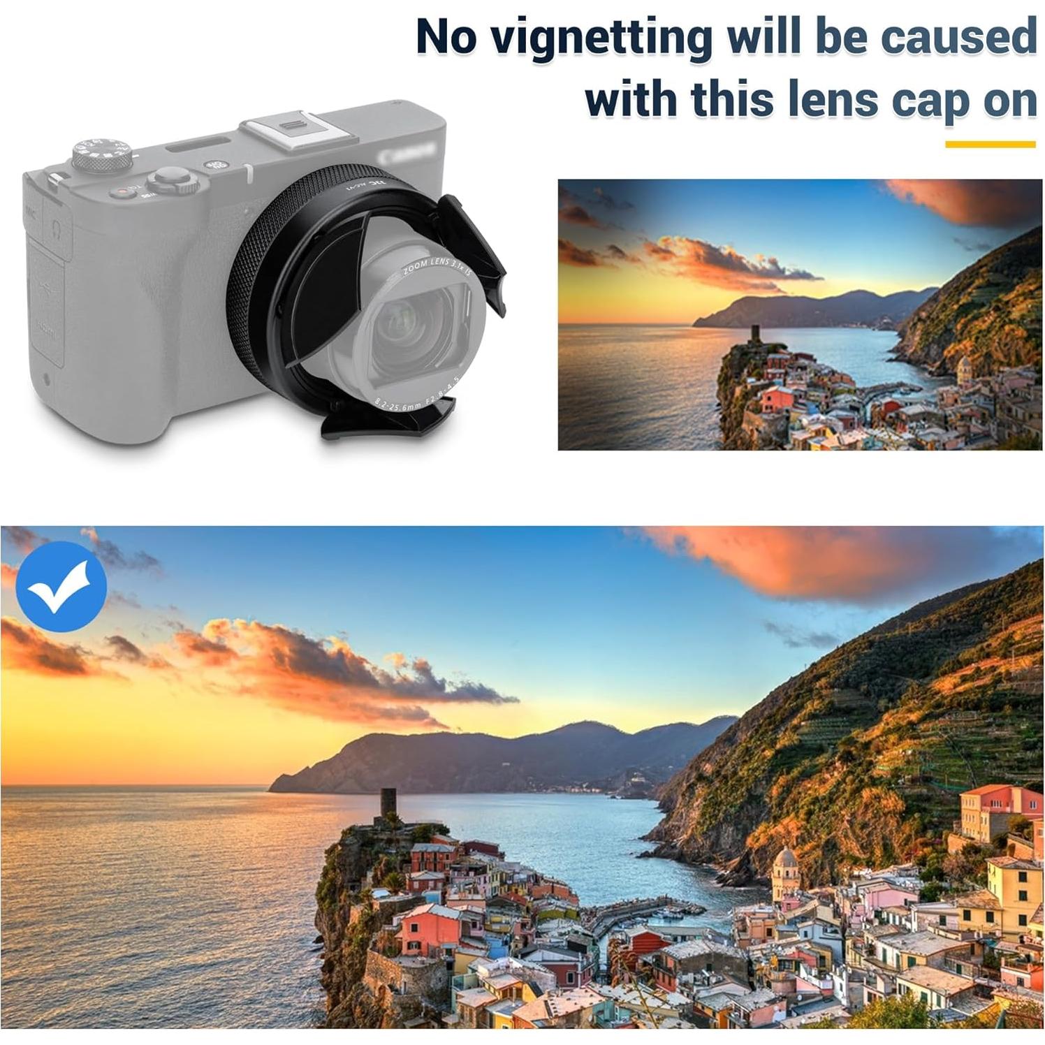 Cubierta de lente automática JJC para Canon PowerShot V1