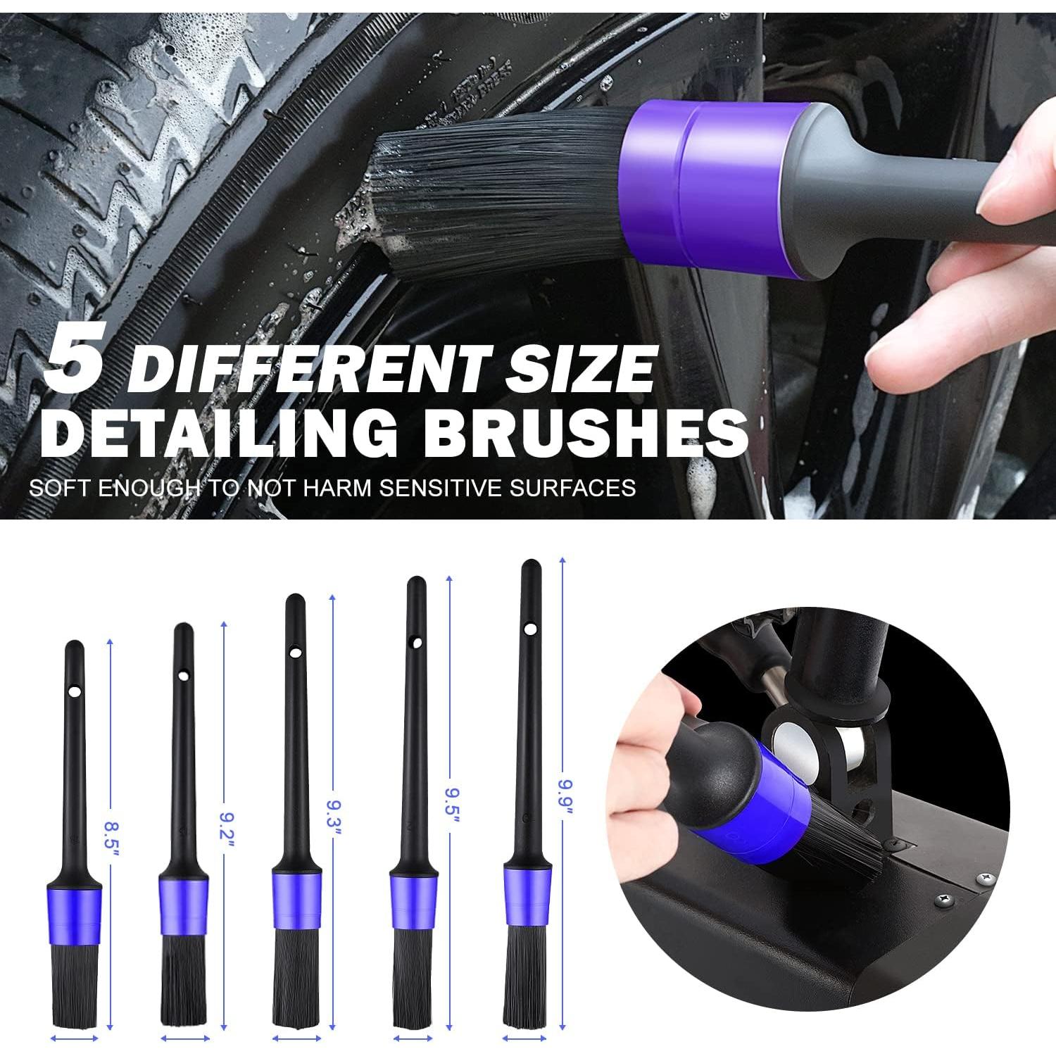 Kit de limpieza de automóviles DNA Motoring 19 piezas