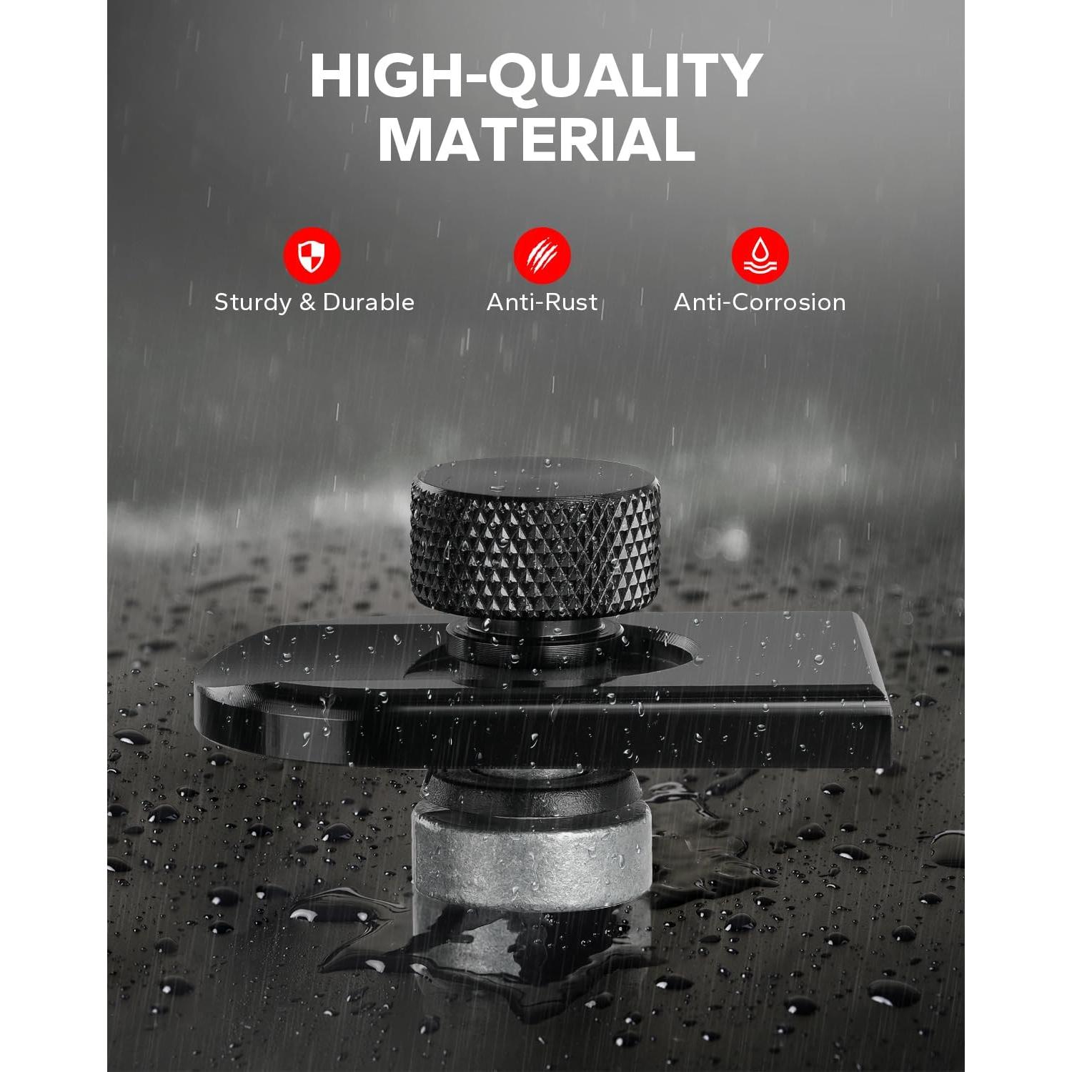 Cubierta de Tuerca de Tornillo de Asiento Trasero Amazicha Negro 1/4"-20 para Harley Davidson