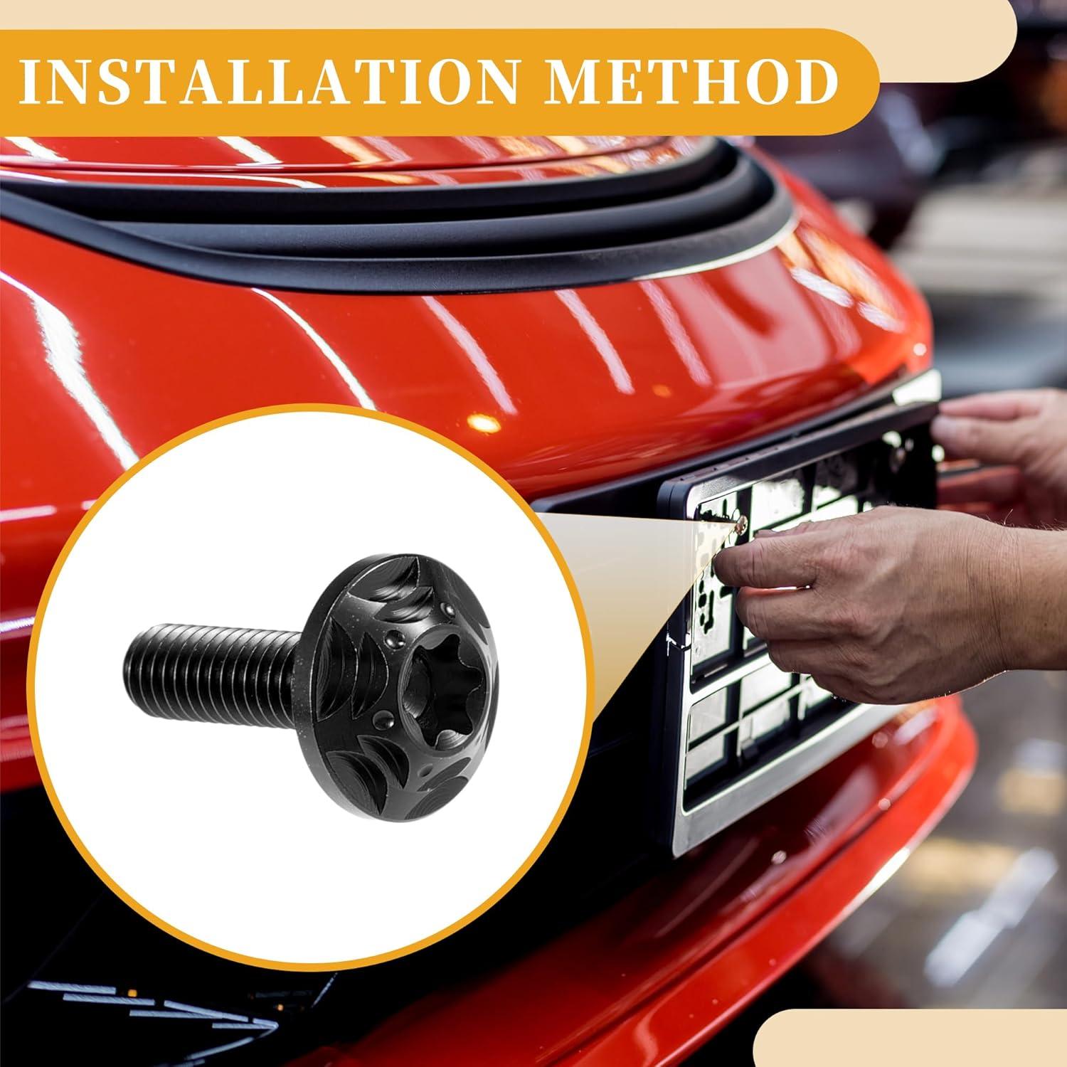 Tornillos Antirrobo para Placa de Matrícula Partuto M6 - 2 Pcs