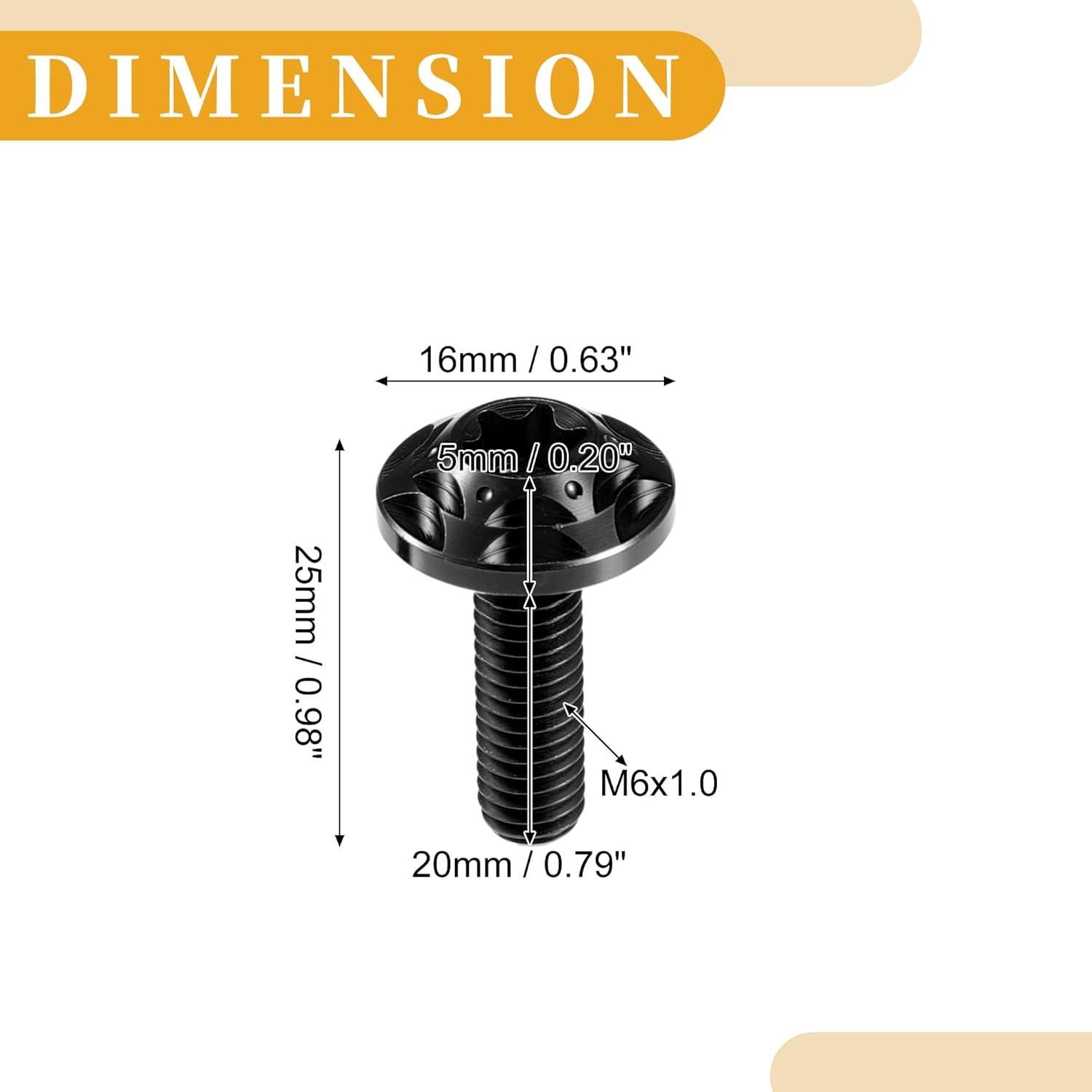 Tornillos Antirrobo para Placa de Matrícula Partuto M6 - 2 Pcs