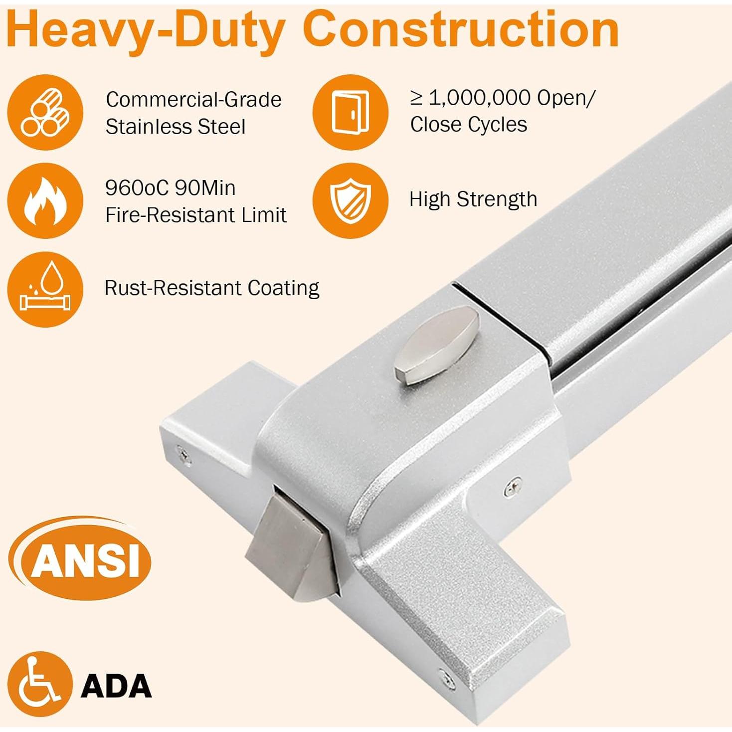 Dispositivo de Salida de Emergencia BEAMNOVA 70 cm con Cerradura