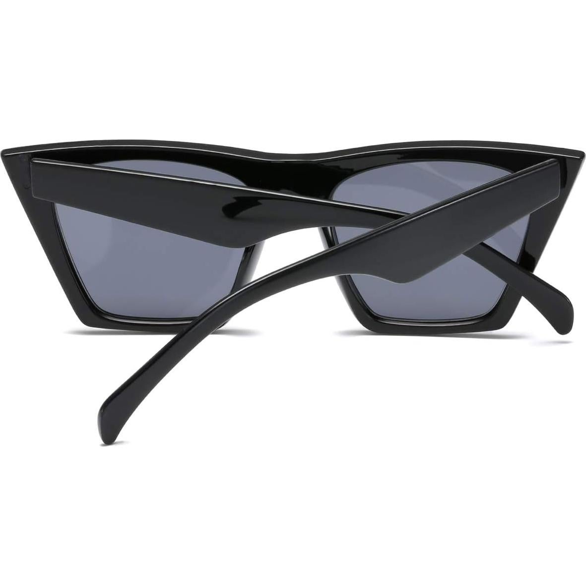 Gafas de Sol Retro AISSWZBER UV400 para Mujeres - Negro