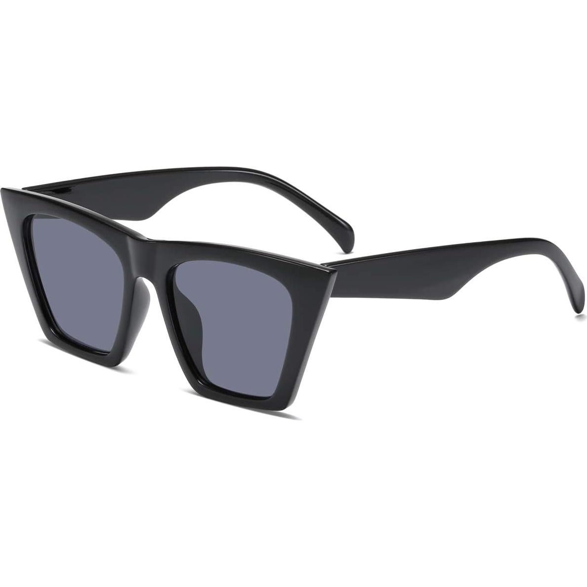 Gafas de Sol Retro AISSWZBER UV400 para Mujeres - Negro
